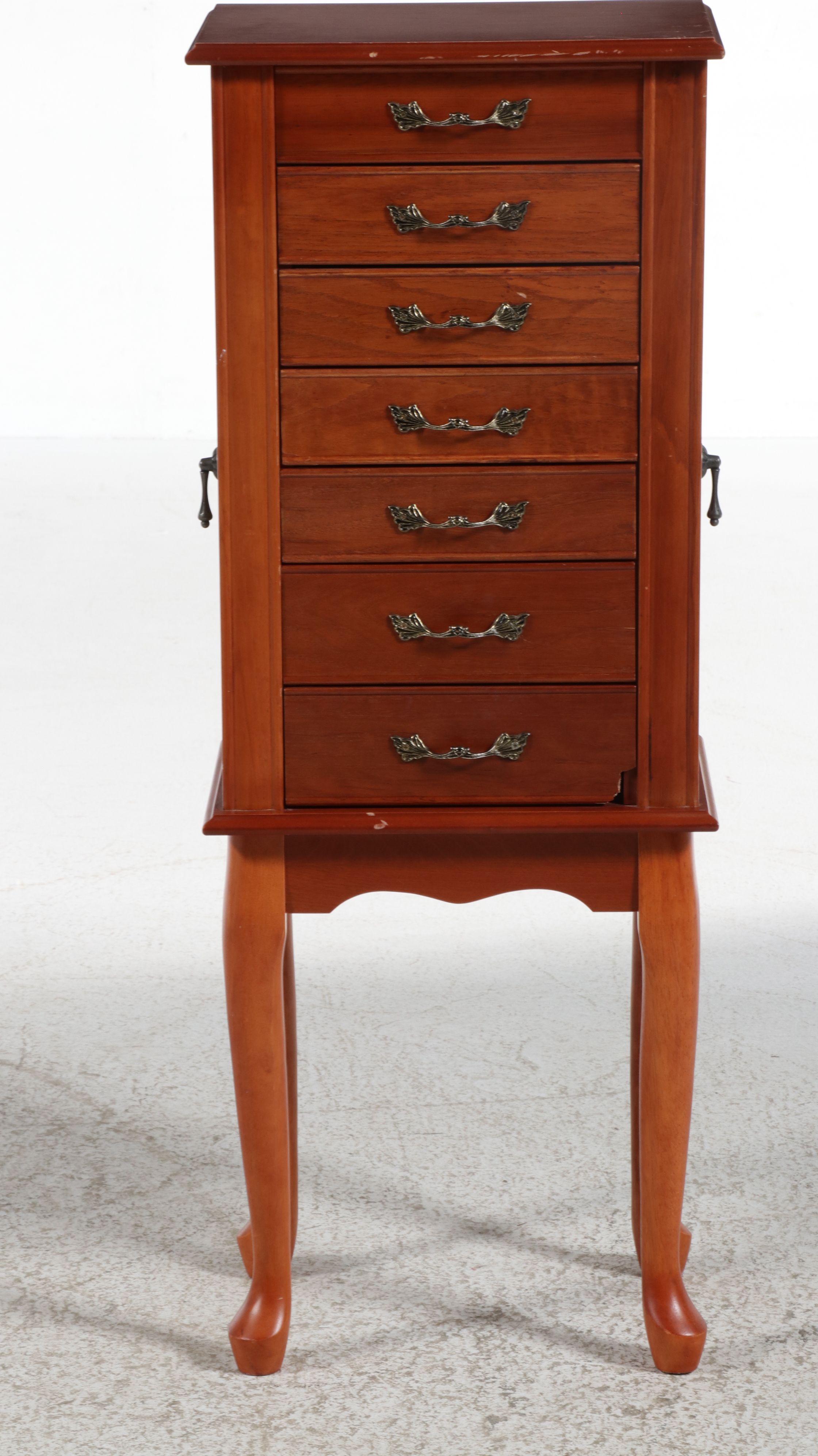 Mele Queen Anne Style Standing Jewelry Armoire, 21st Century