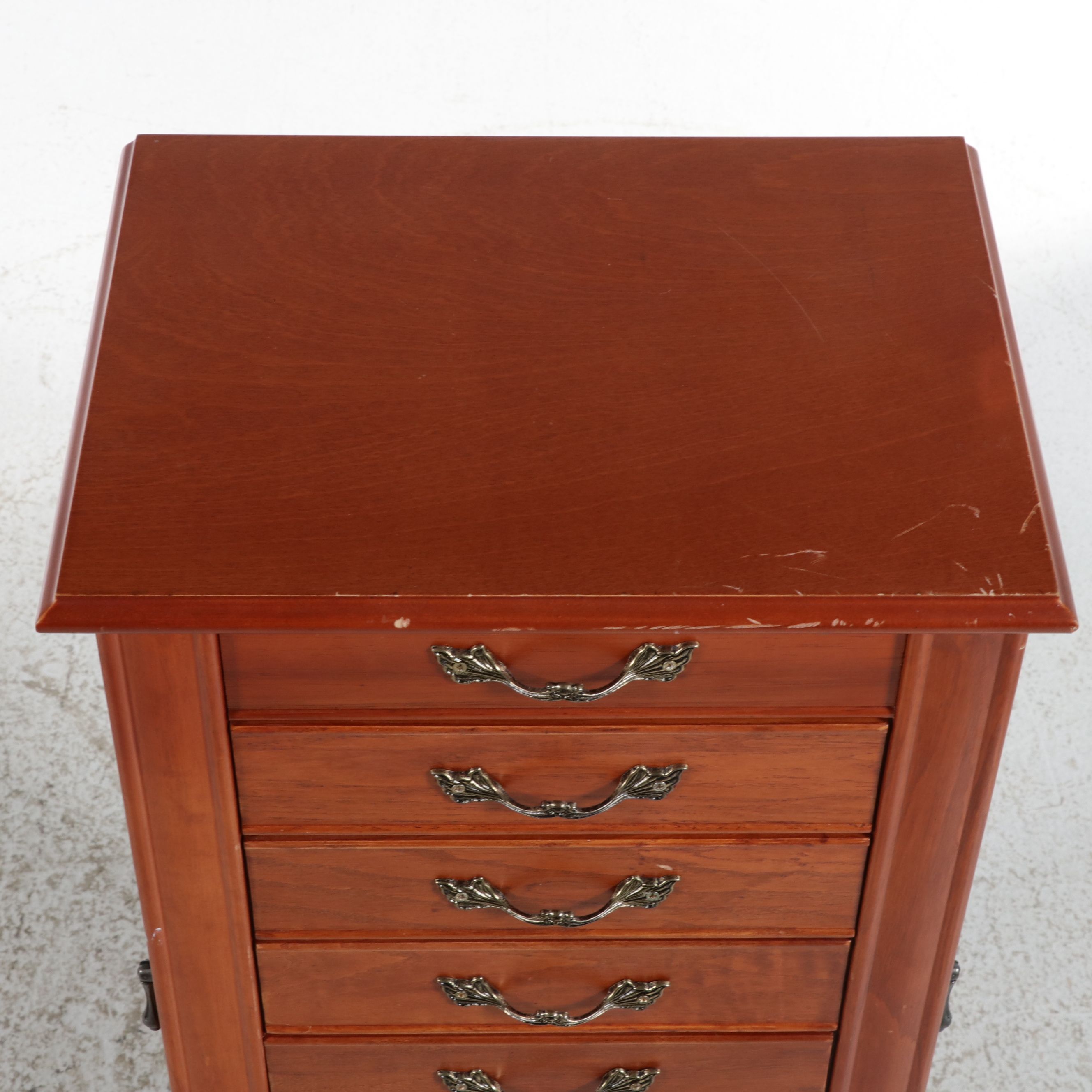 Mele Queen Anne Style Standing Jewelry Armoire, 21st Century