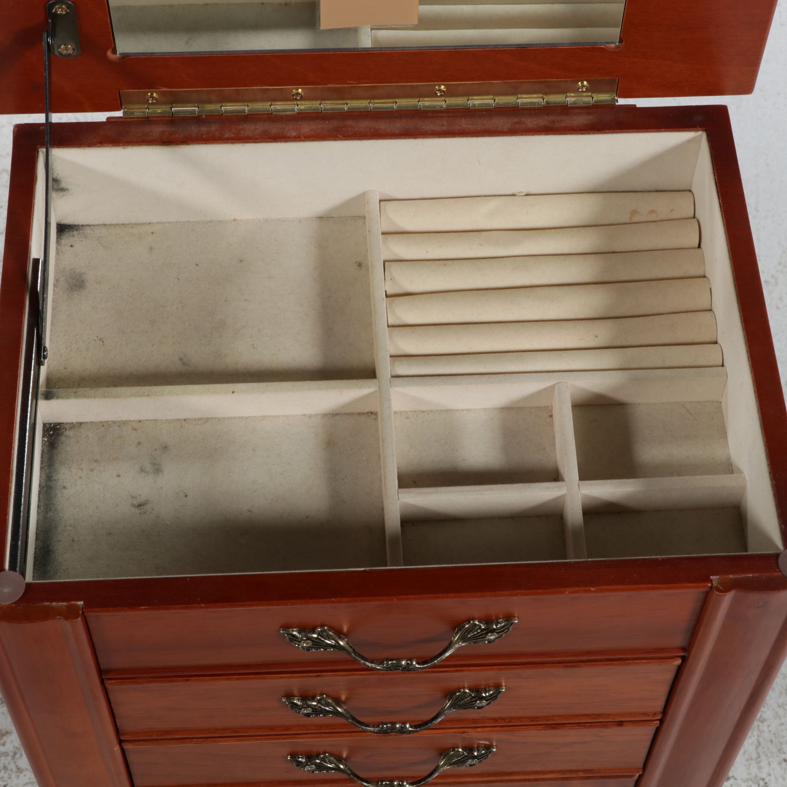 Mele Queen Anne Style Standing Jewelry Armoire, 21st Century