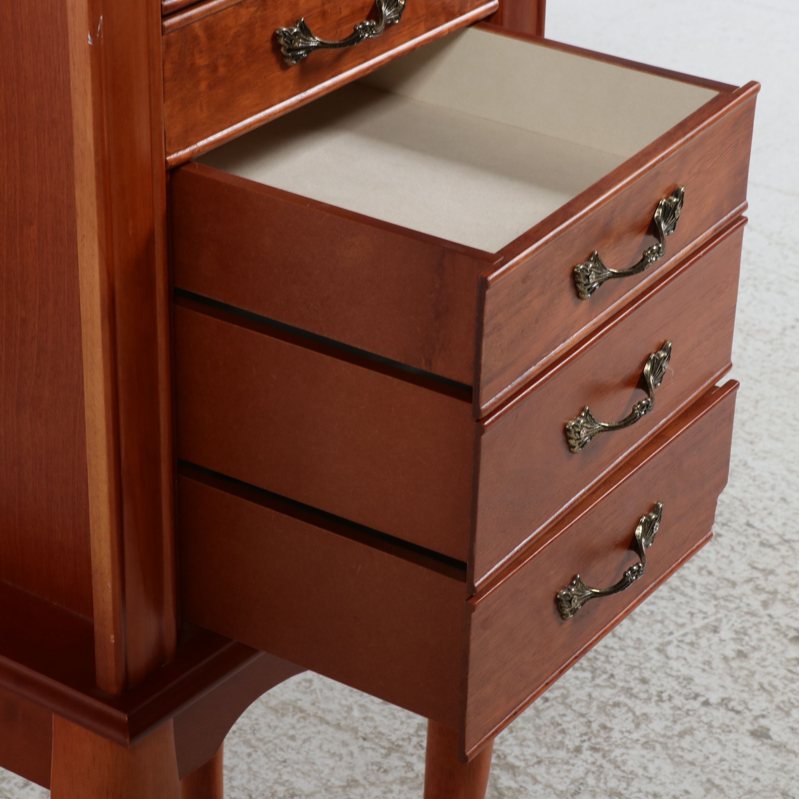 Mele Queen Anne Style Standing Jewelry Armoire, 21st Century