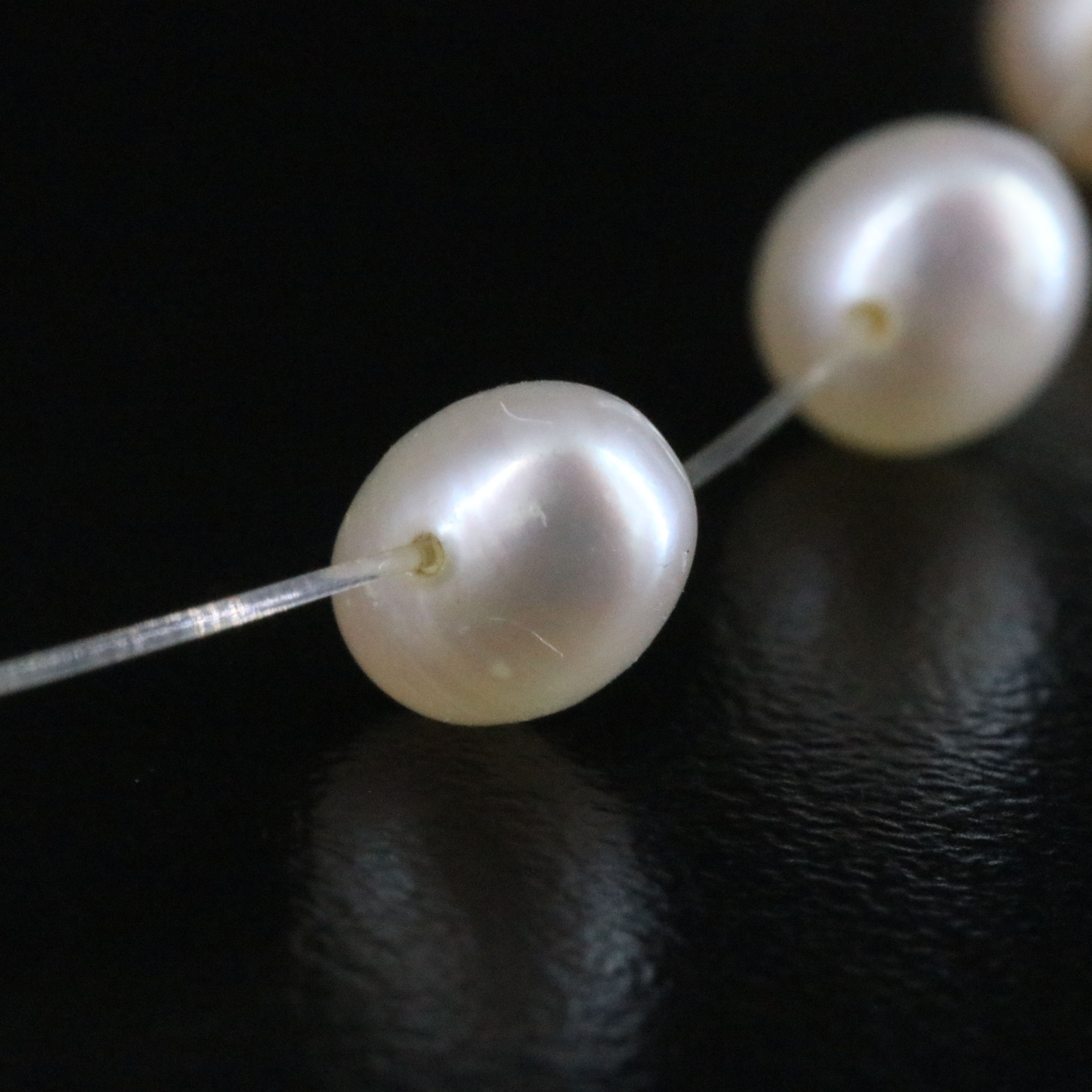 14K Pearl Station Necklace