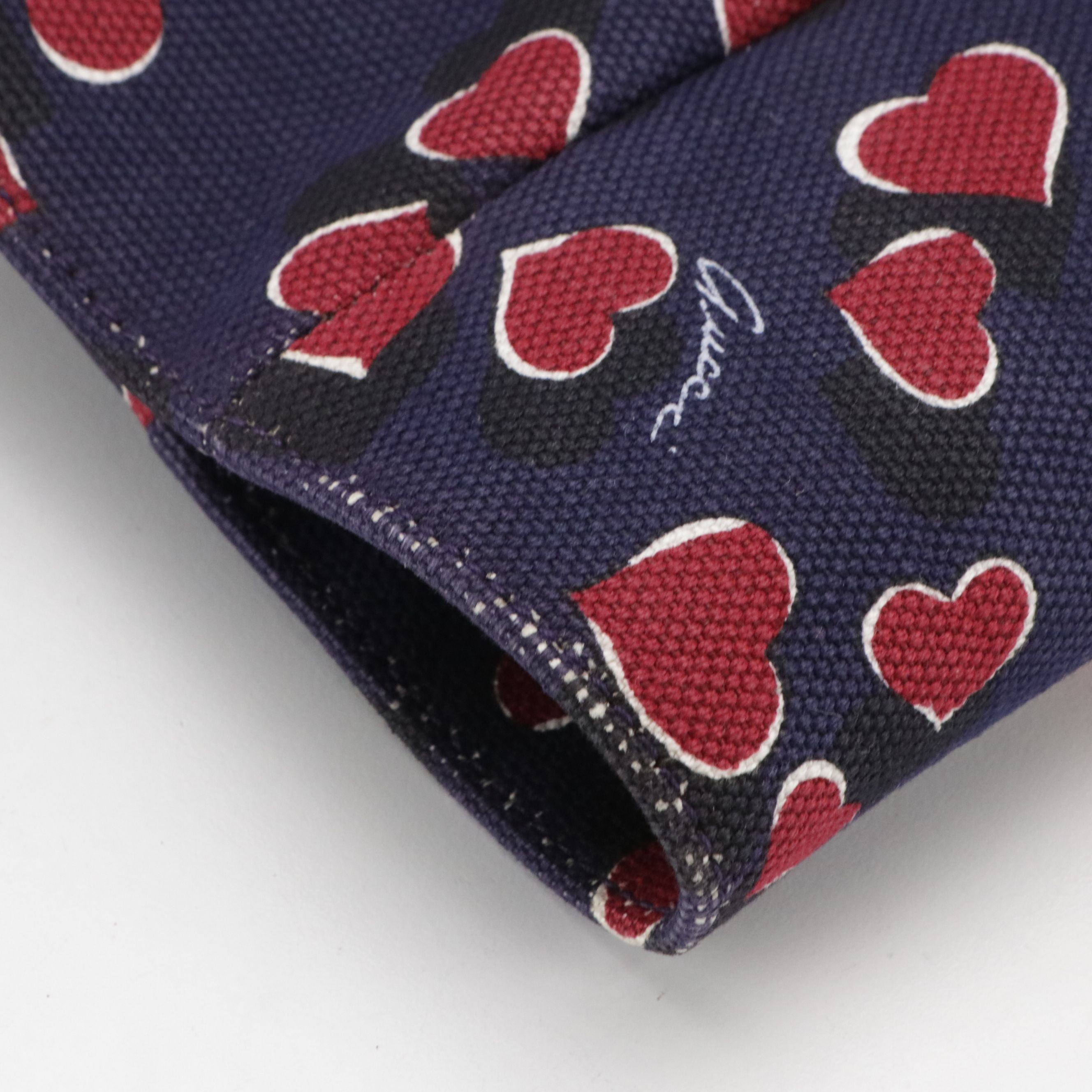 Gucci Tote Bag in Heartbeat Print Canvas with White Leather Trim