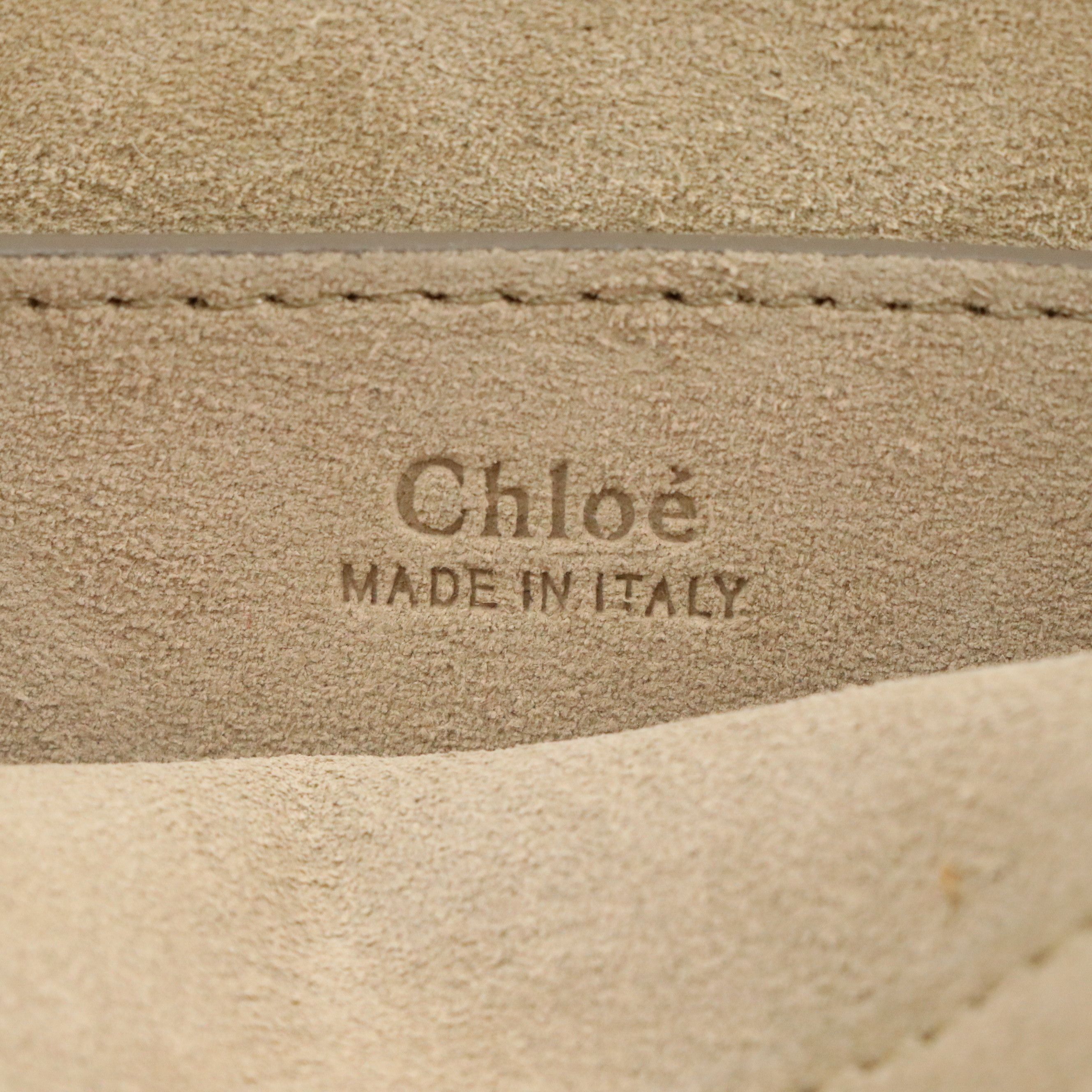 Chloé Pixie Min Round Two Way Bag in Olive Green Leather