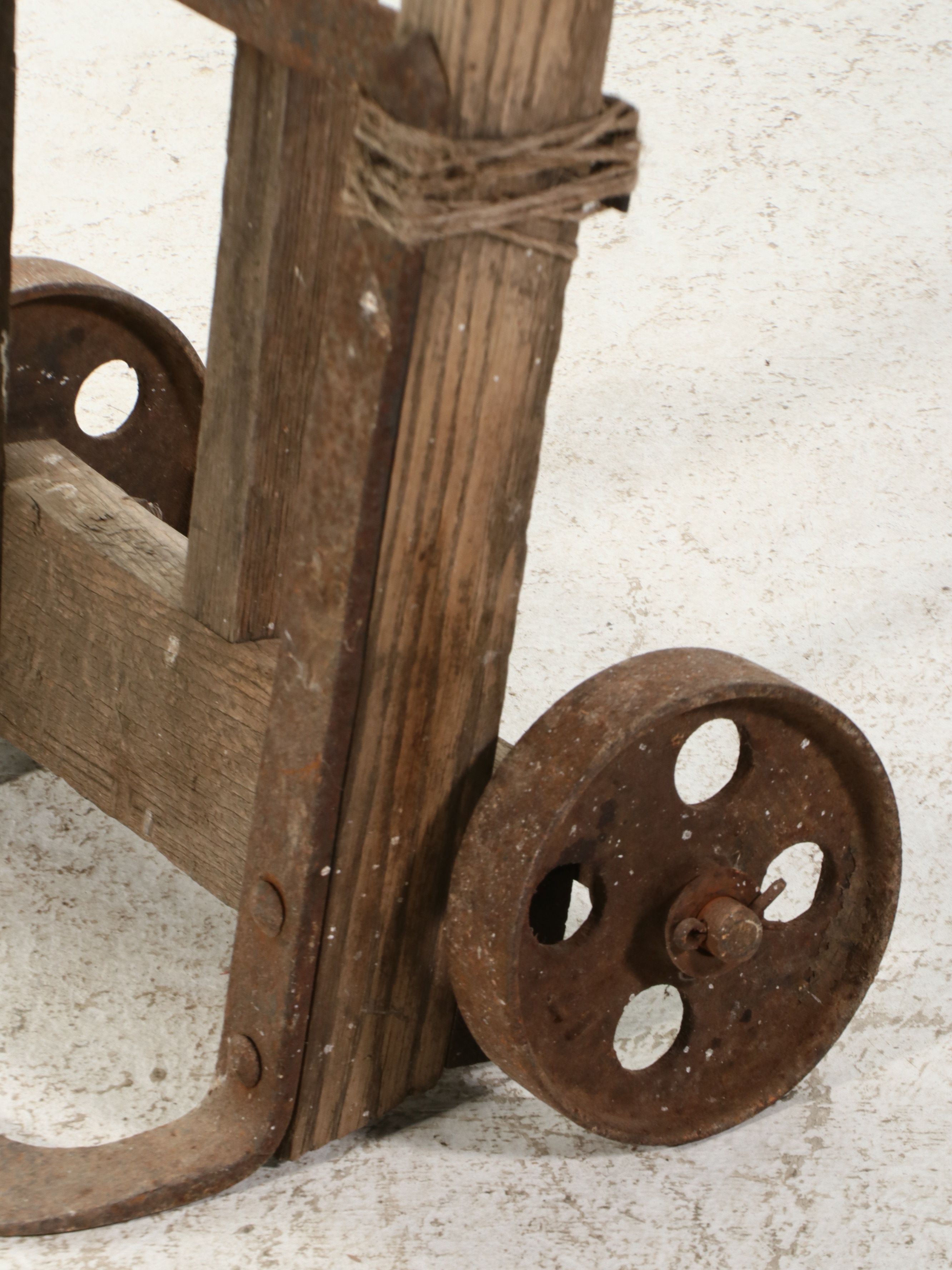 Rustic Industrial Wooden Trolley
