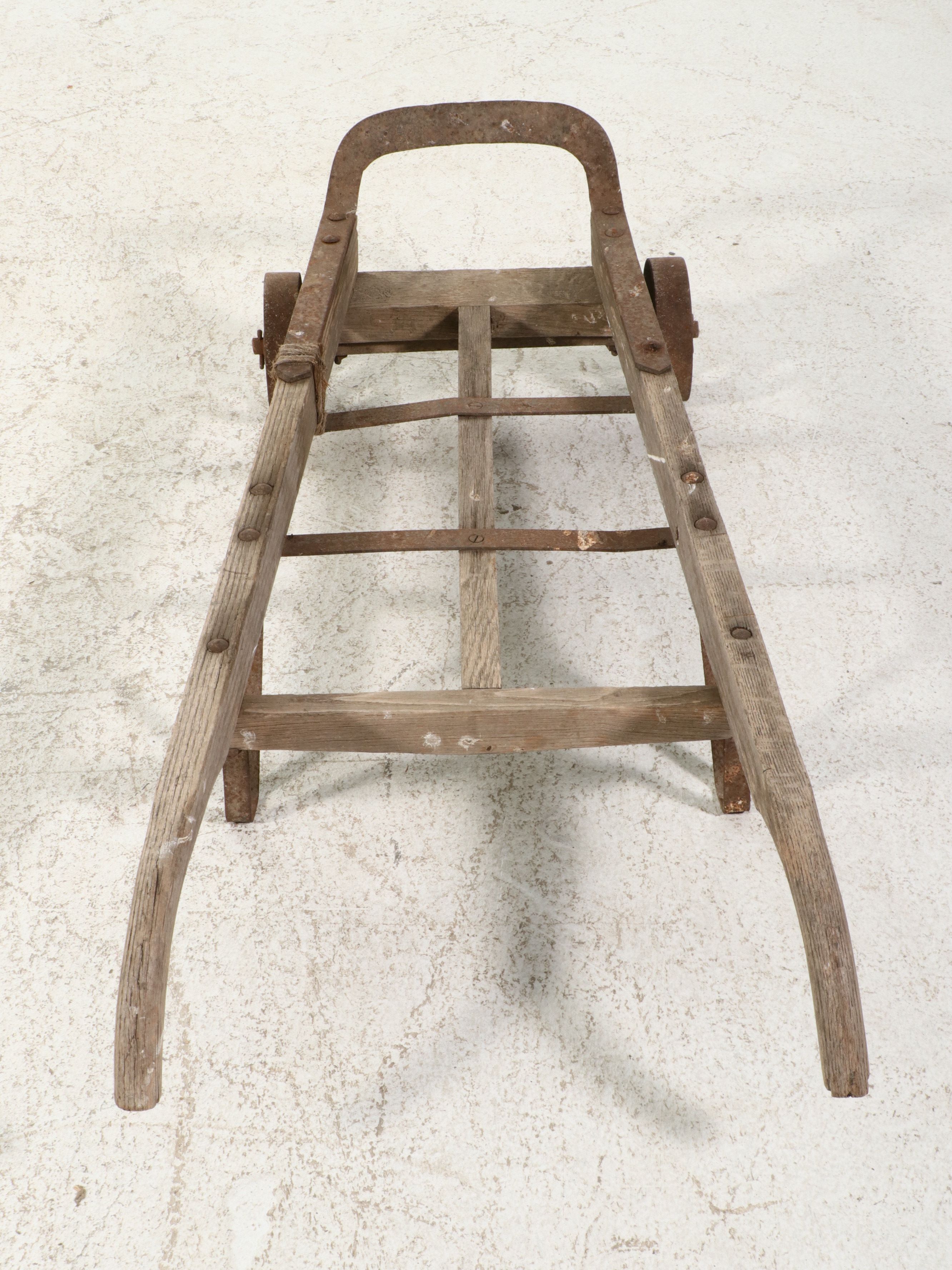 Rustic Industrial Wooden Trolley