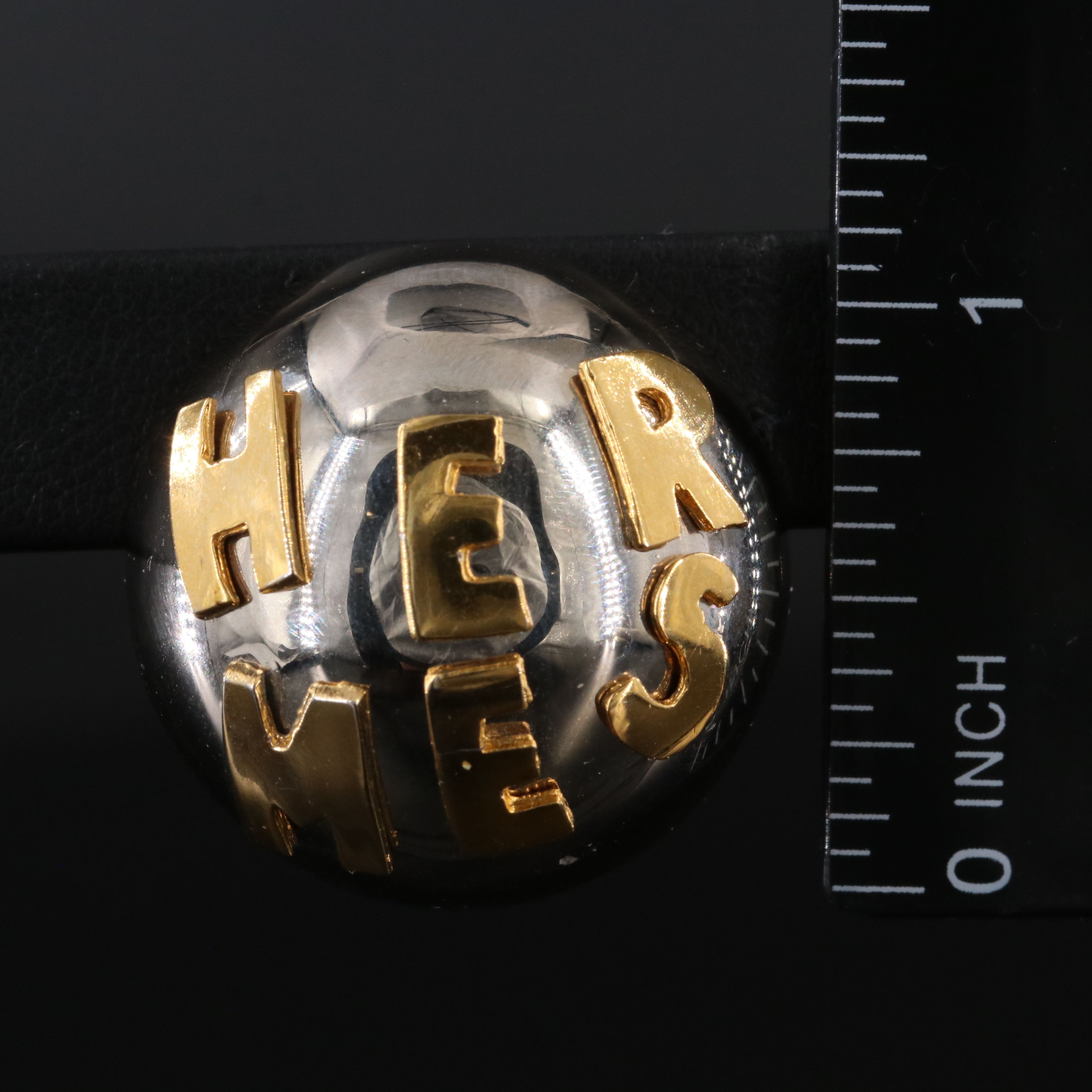 Hermes Two Tone Dome Clip Earrings