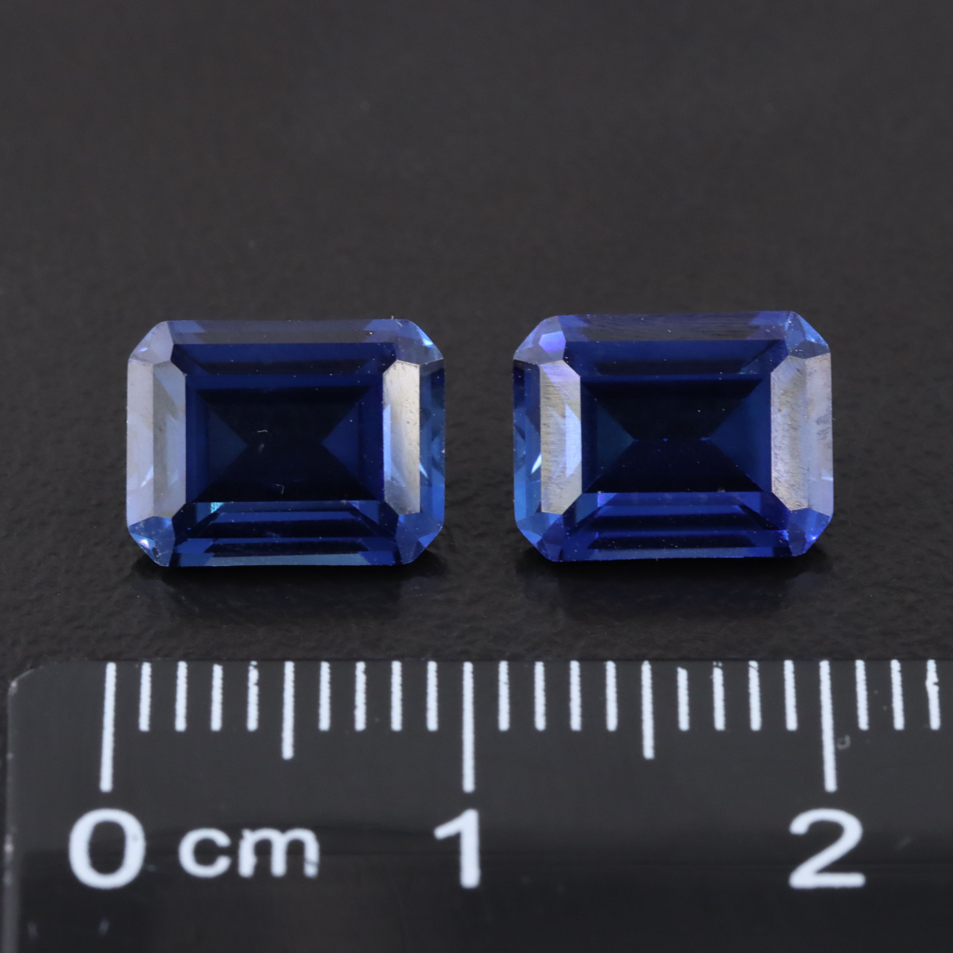 Loose 6.15 CTW Matched Pair of Lab Grown Sapphires
