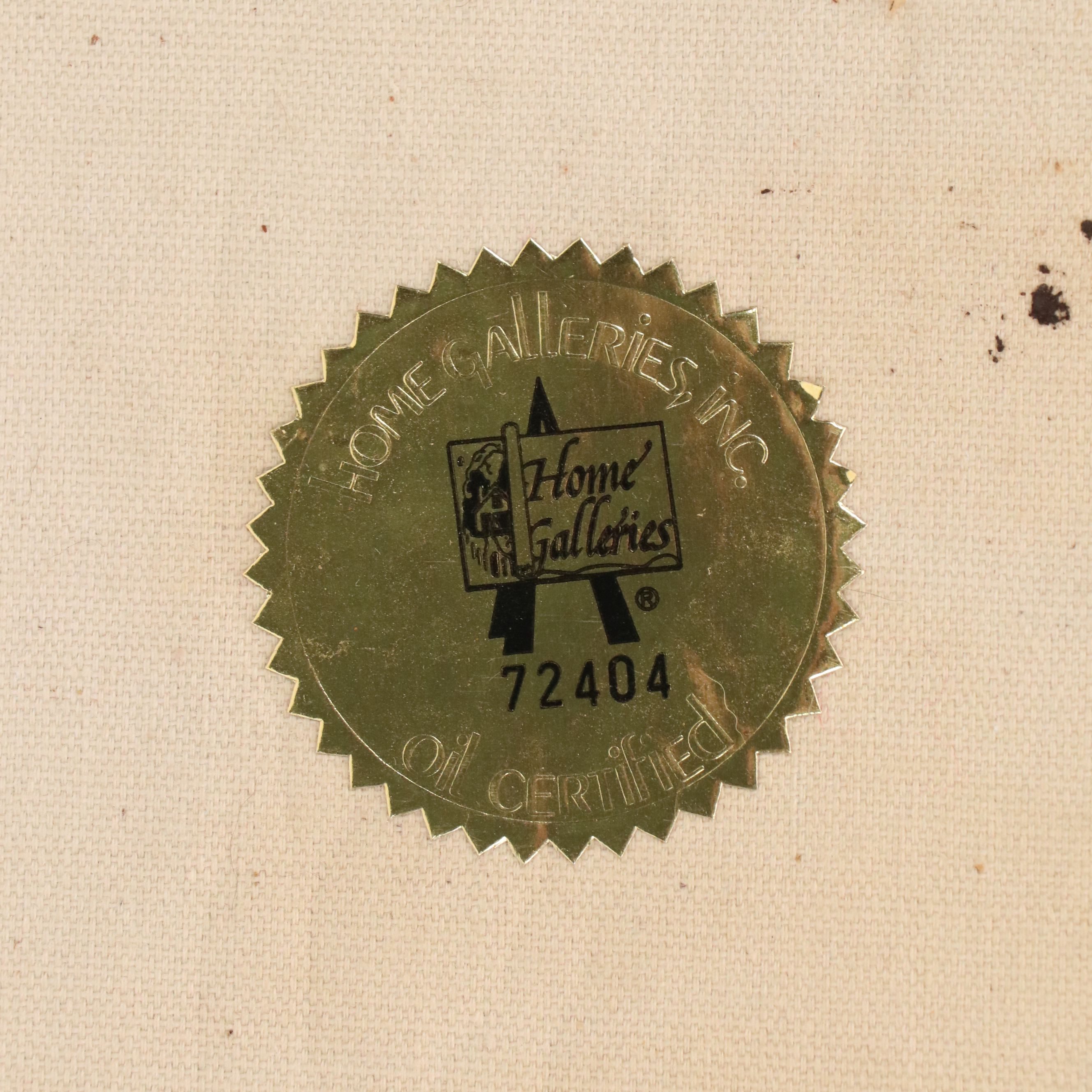 Rural Farm Landscape Oil Painting, Circa 1970