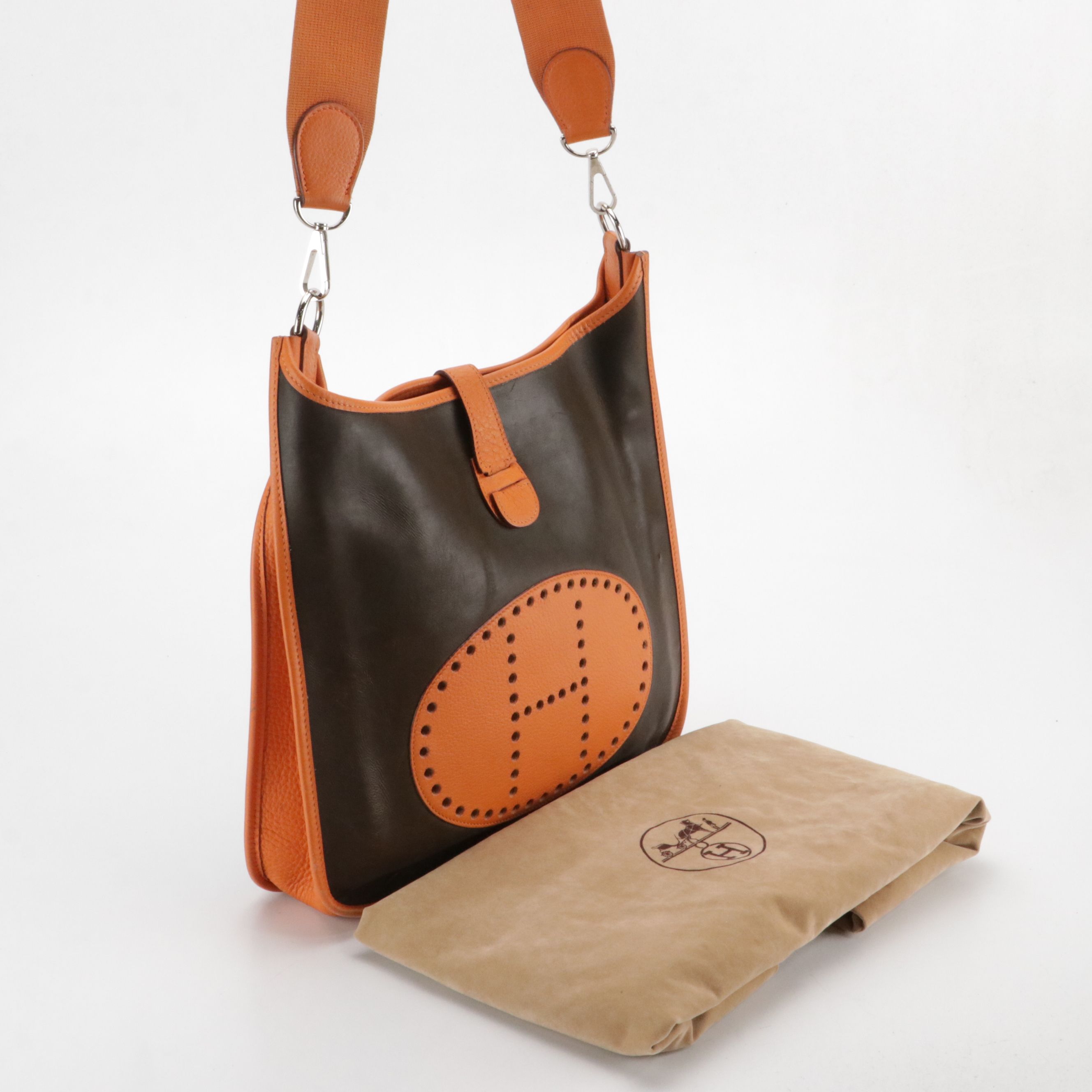 Hermès Evelyne I GM in Amazonia Canvas and Clemence Leather