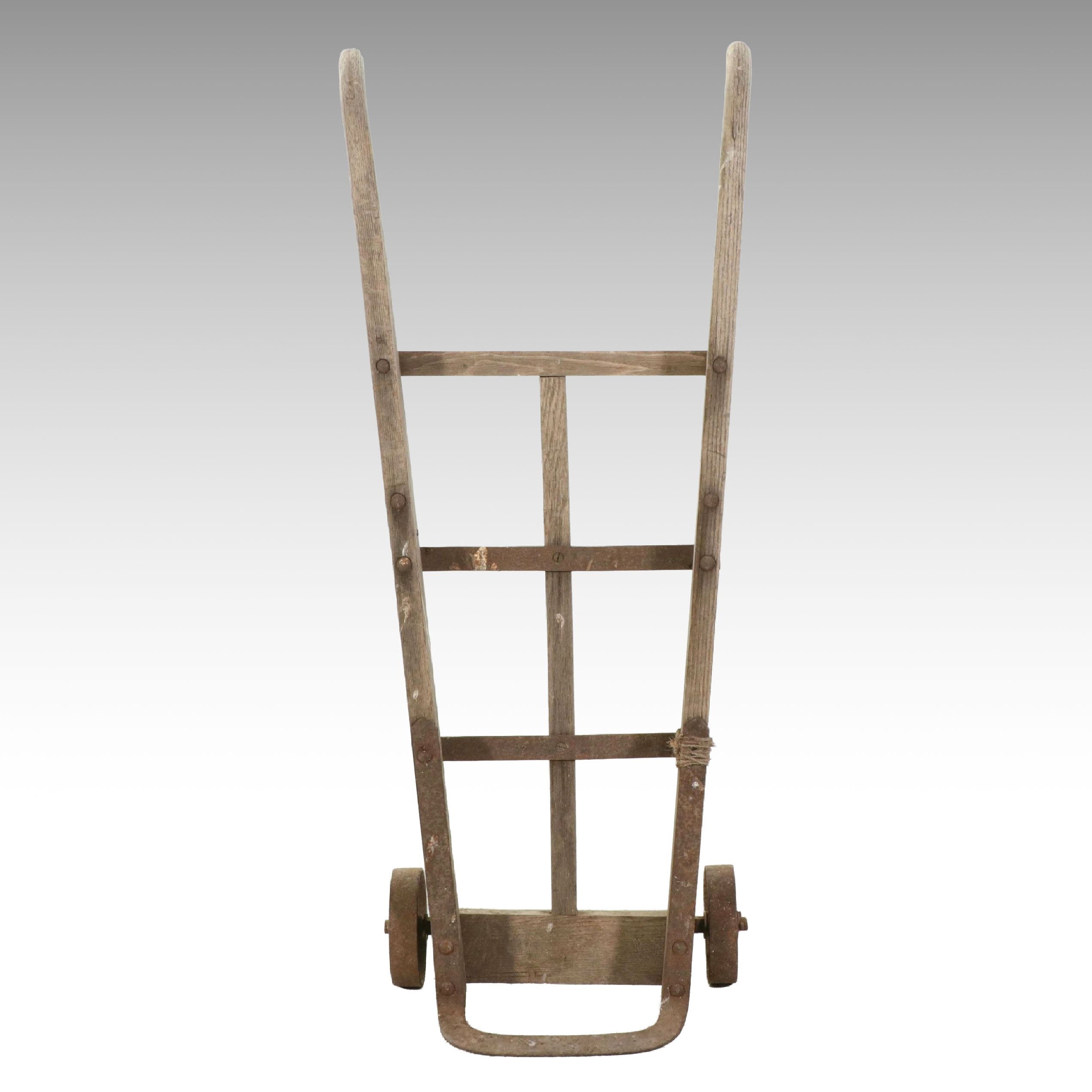 Rustic Industrial Wooden Trolley