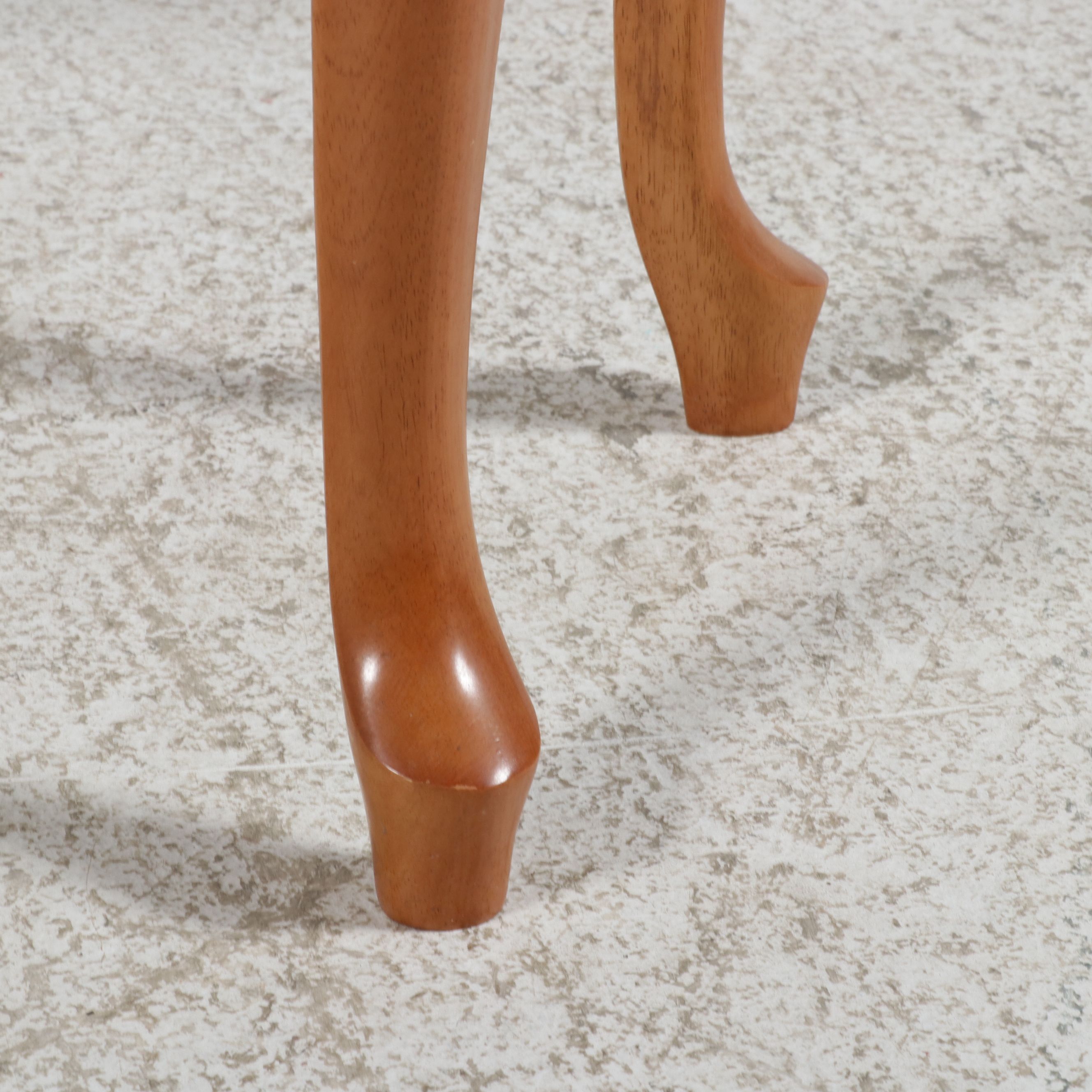 Queen Anne Style Oak Lowboy, Late 20th Century