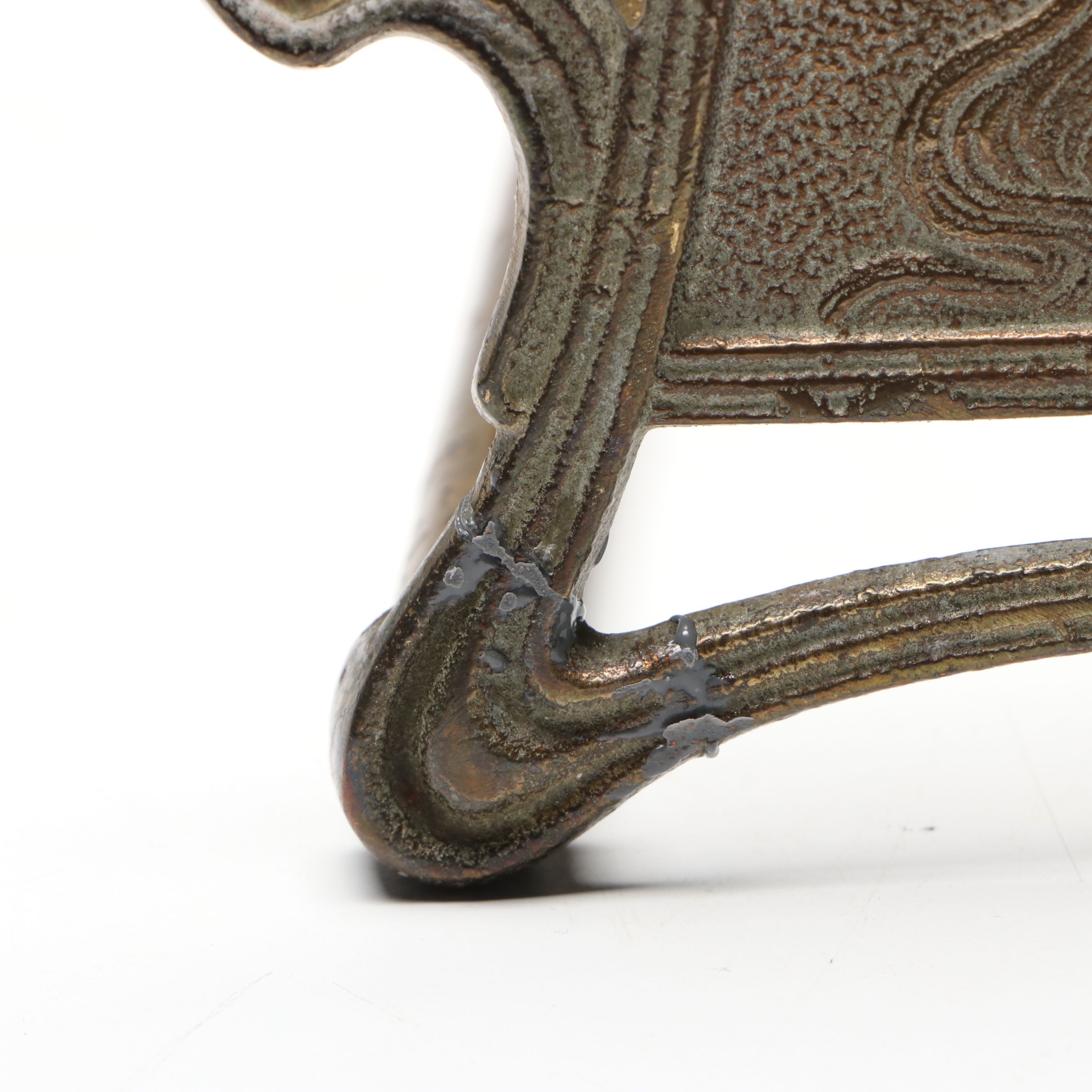 Judd Co. Art Nouveau Style Brass Expandable Bookends, Early 20th Century