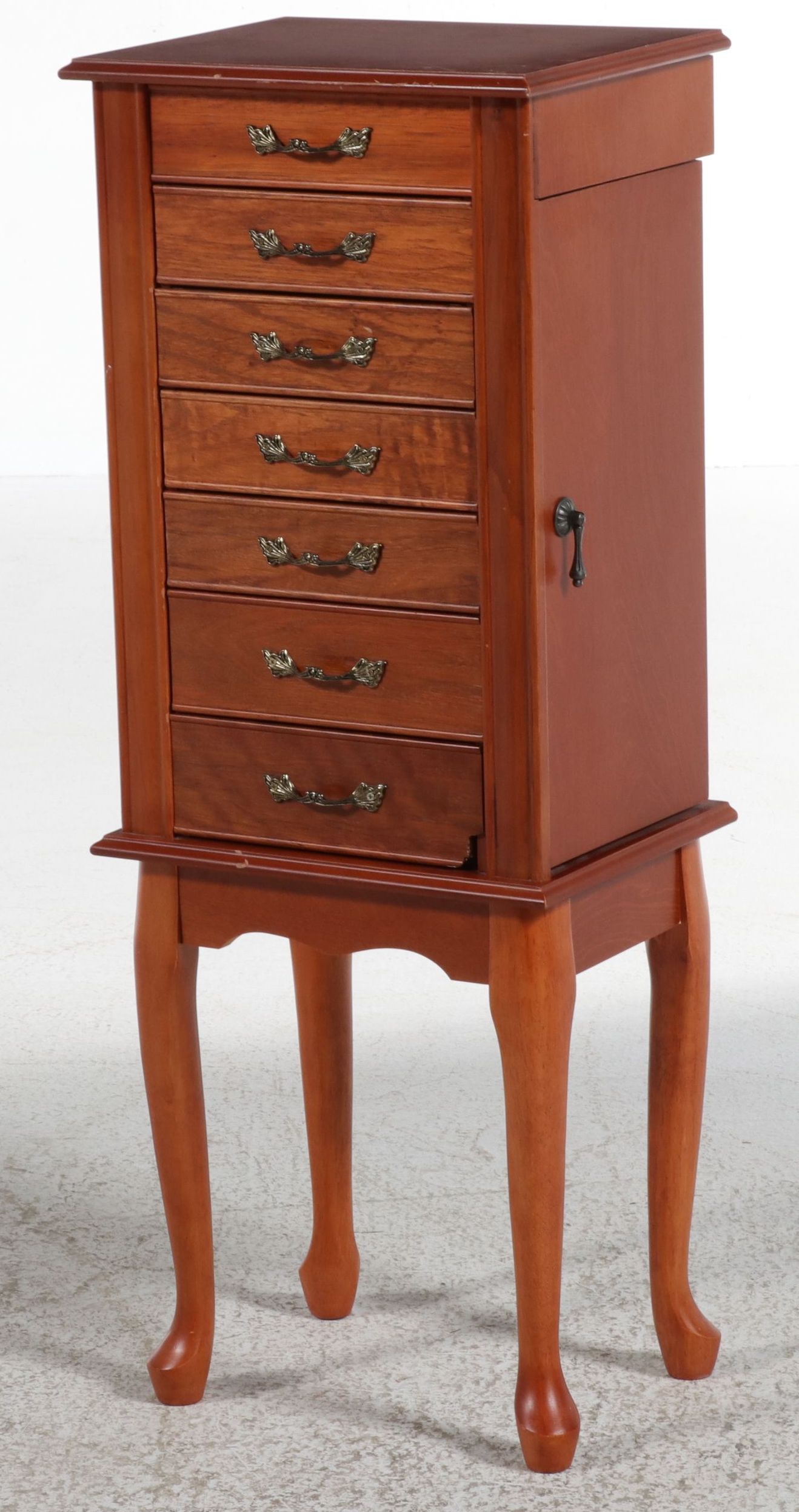 Mele Queen Anne Style Standing Jewelry Armoire, 21st Century