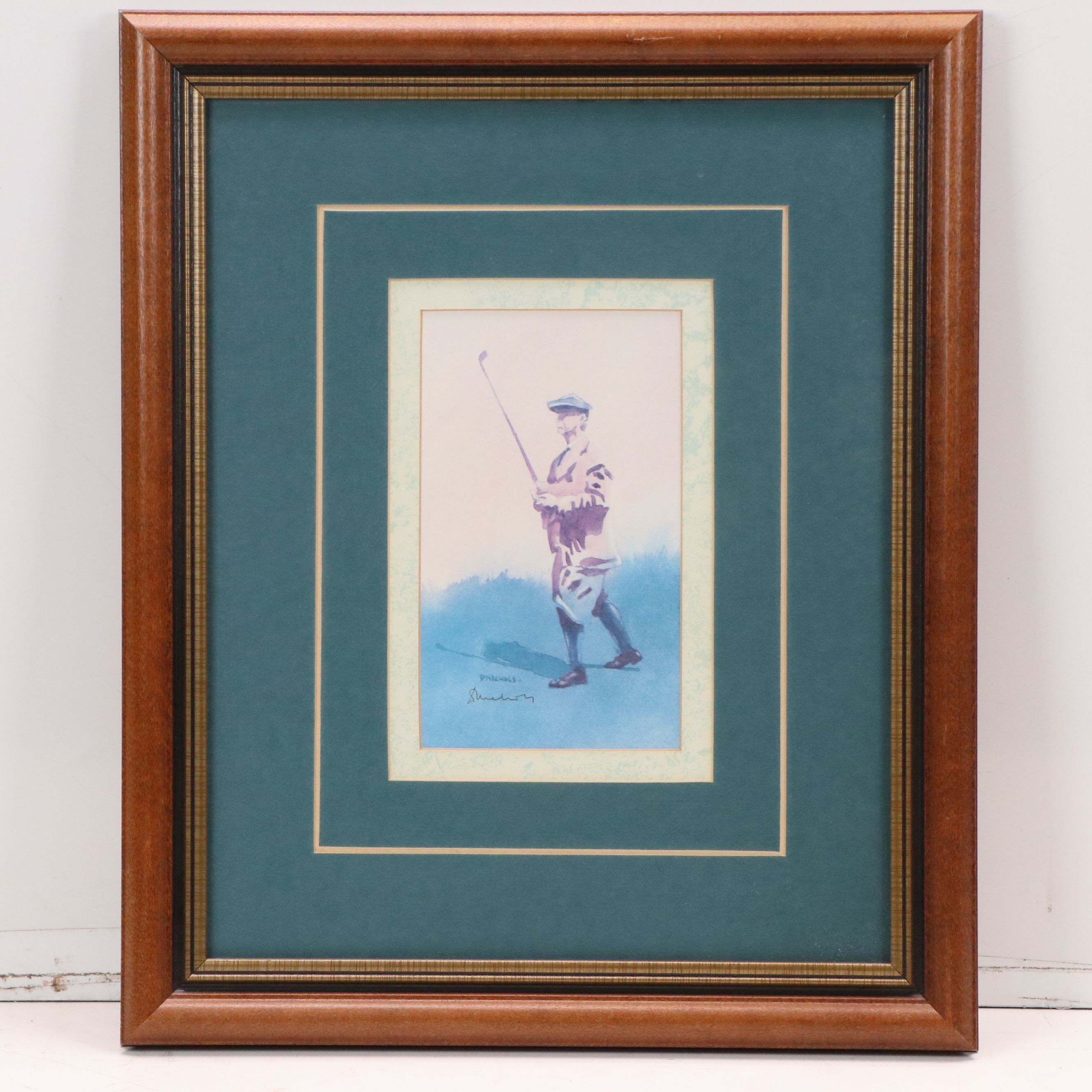 David Nichols Offset Lithographs of Golfers