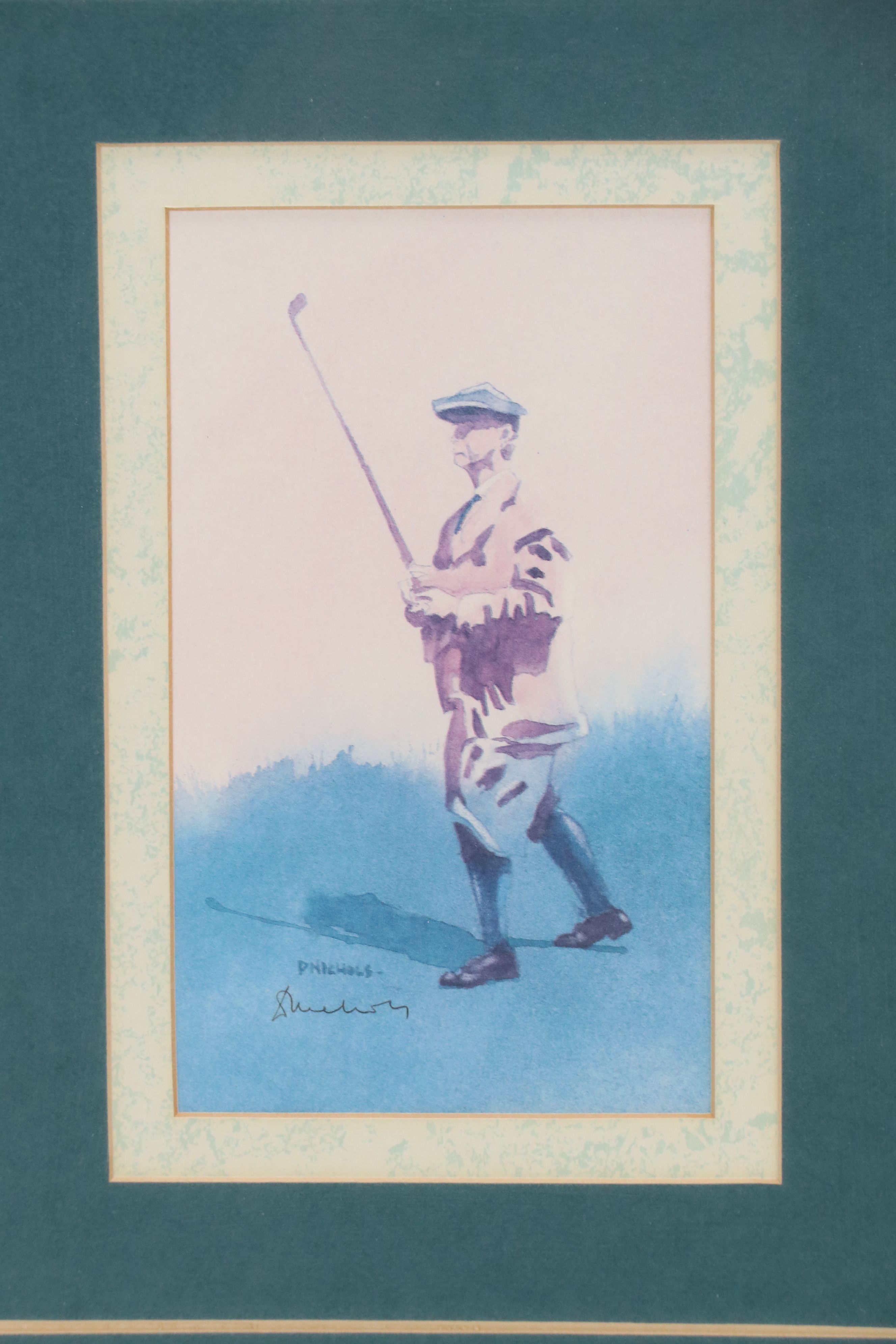 David Nichols Offset Lithographs of Golfers