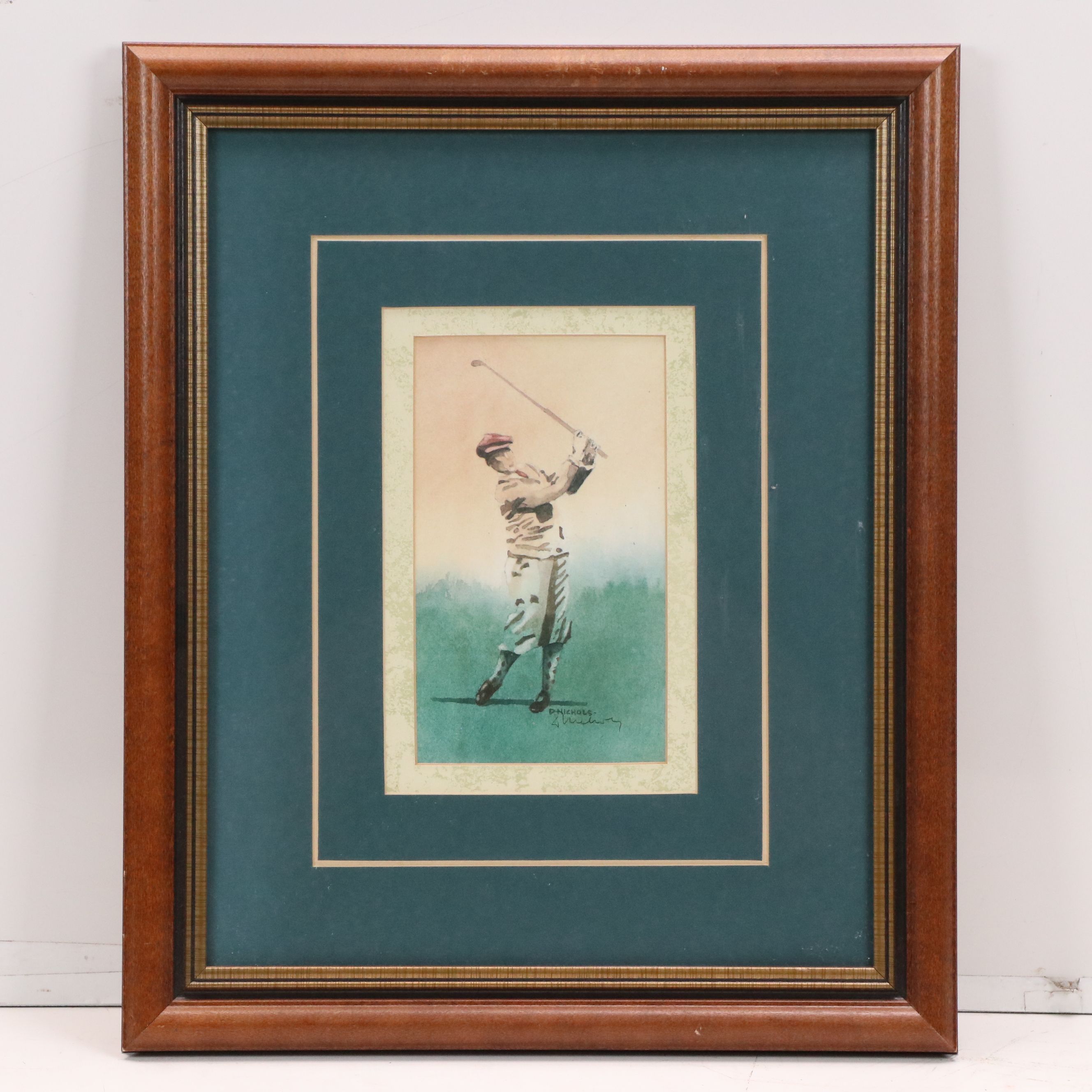 David Nichols Offset Lithographs of Golfers