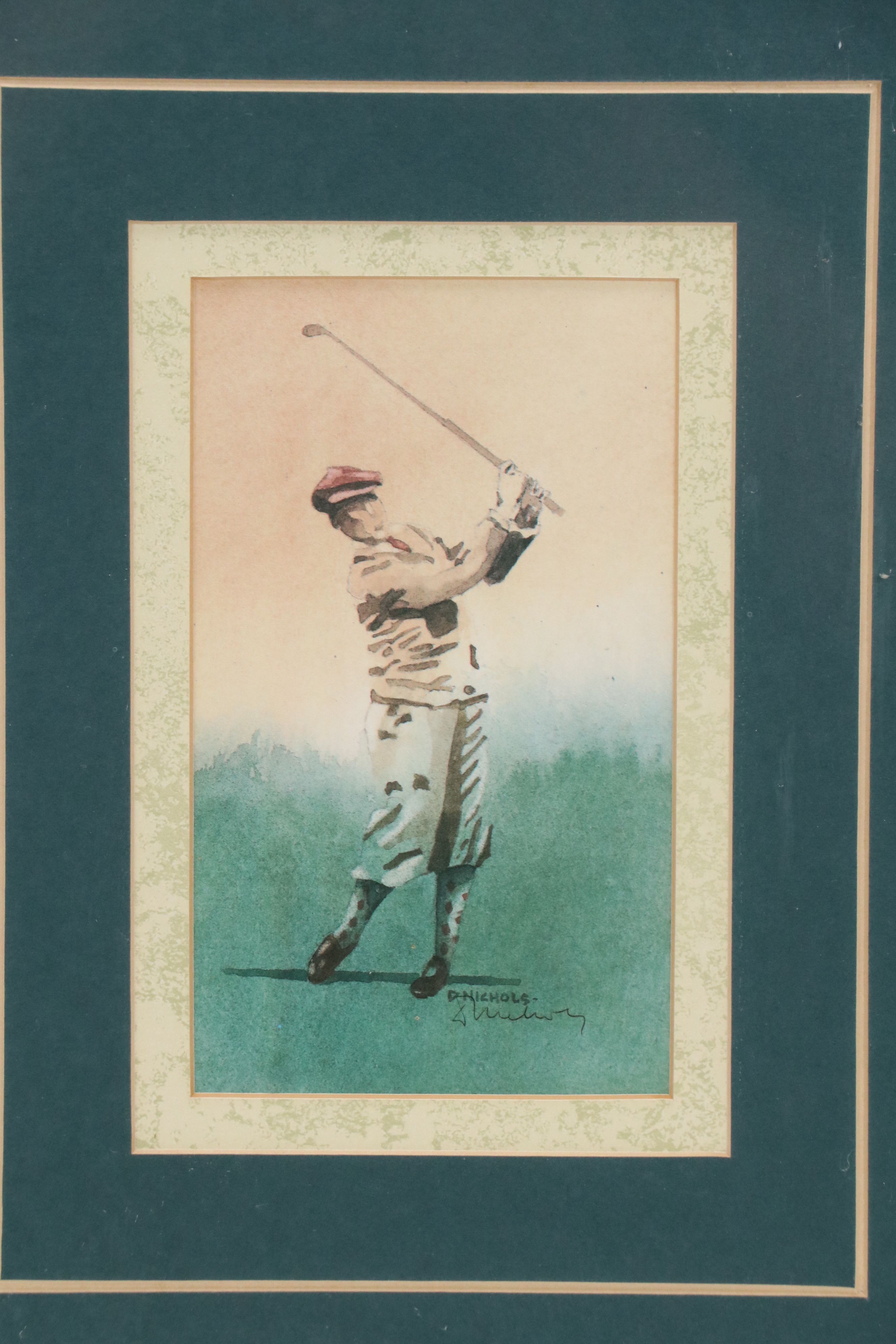 David Nichols Offset Lithographs of Golfers