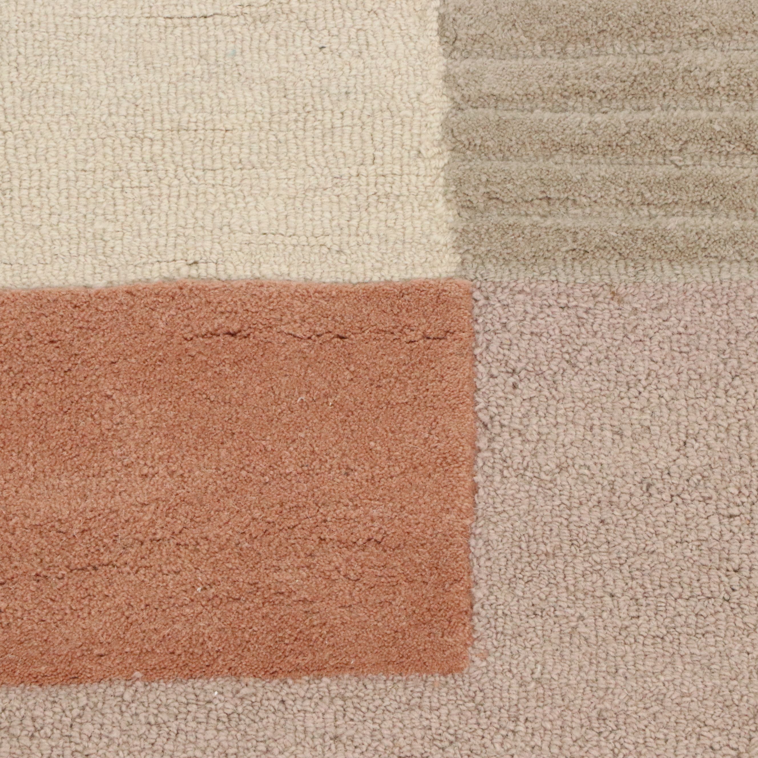 5'1 x 7' Hand-Tufted Indian Contemporary Geometric Area Rug