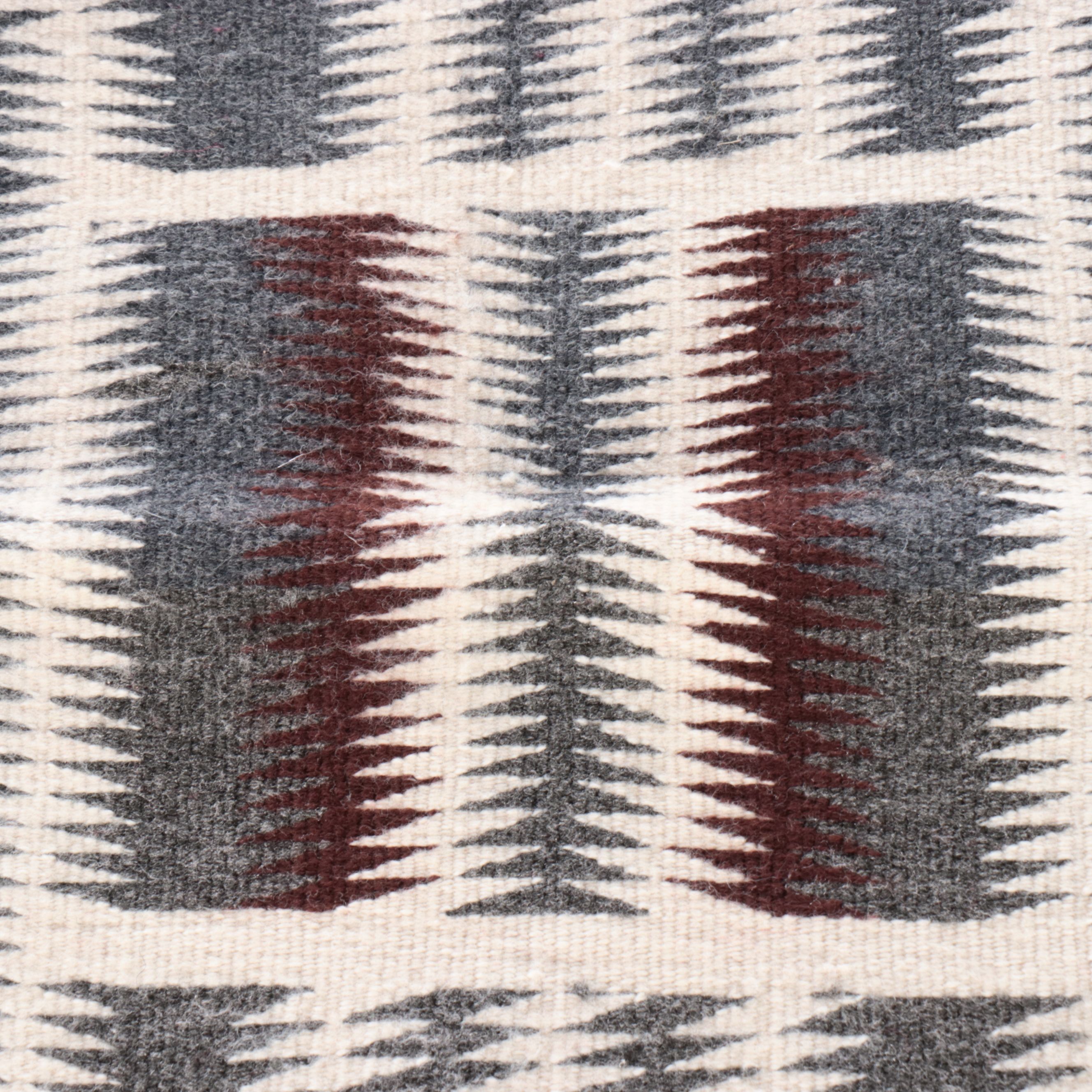 2' x 2'3 Handwoven Lucy Haski Navajo Storm Pattern Wool Rug