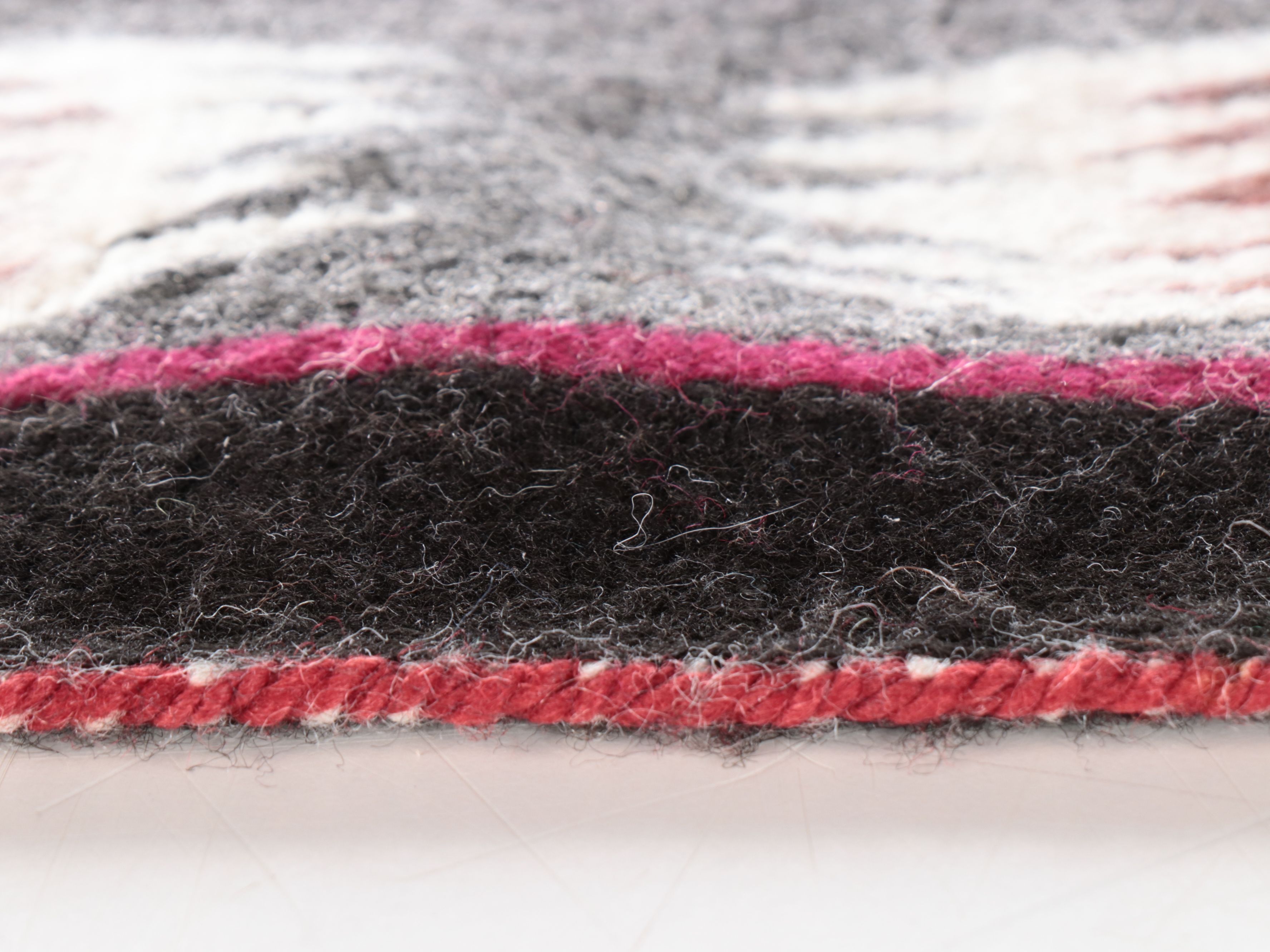 2' x 2'3 Handwoven Lucy Haski Navajo Storm Pattern Wool Rug