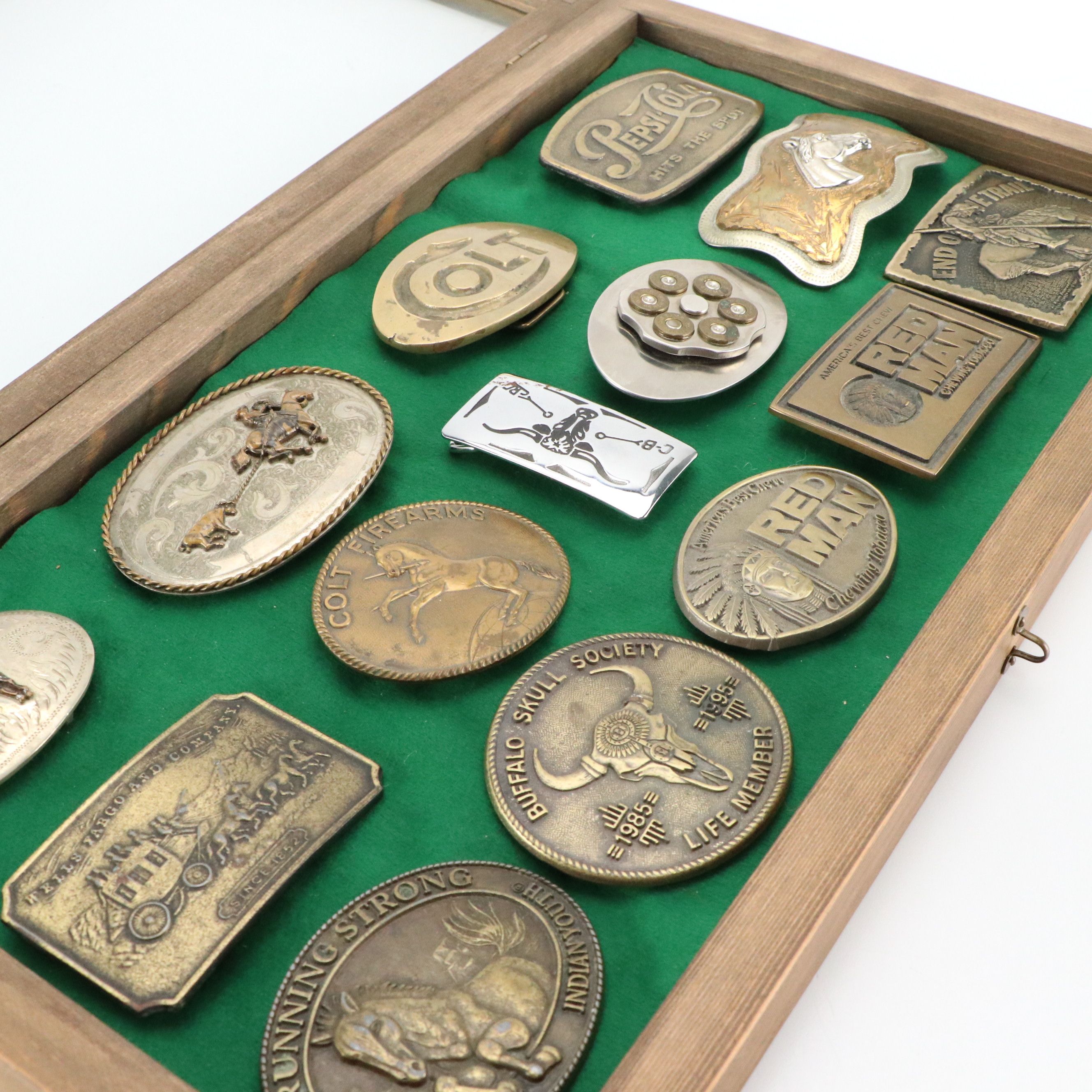 Don Applegate Stainless Buckle and Other Western/Commemorative Buckles w/ Case