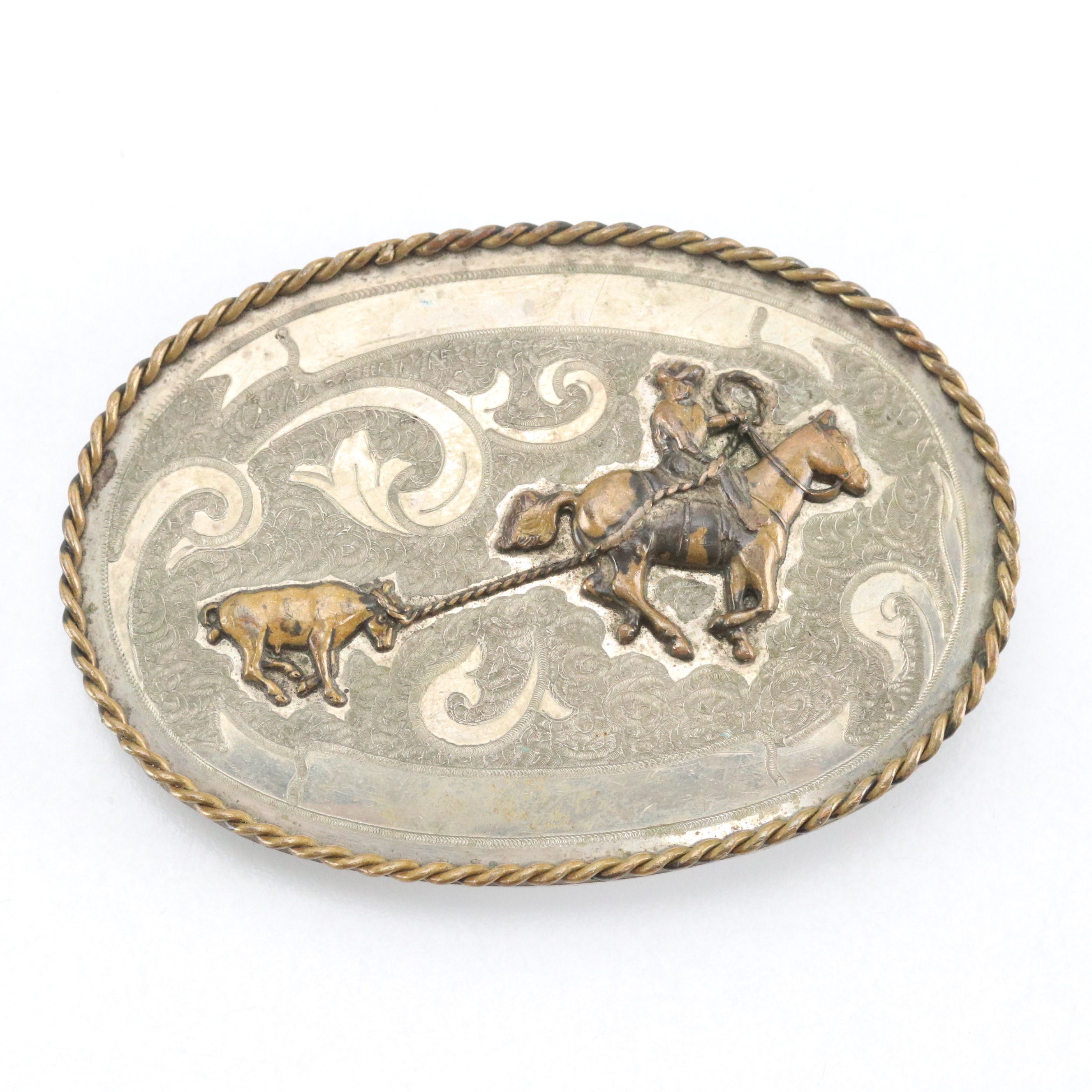 Don Applegate Stainless Buckle and Other Western/Commemorative Buckles w/ Case