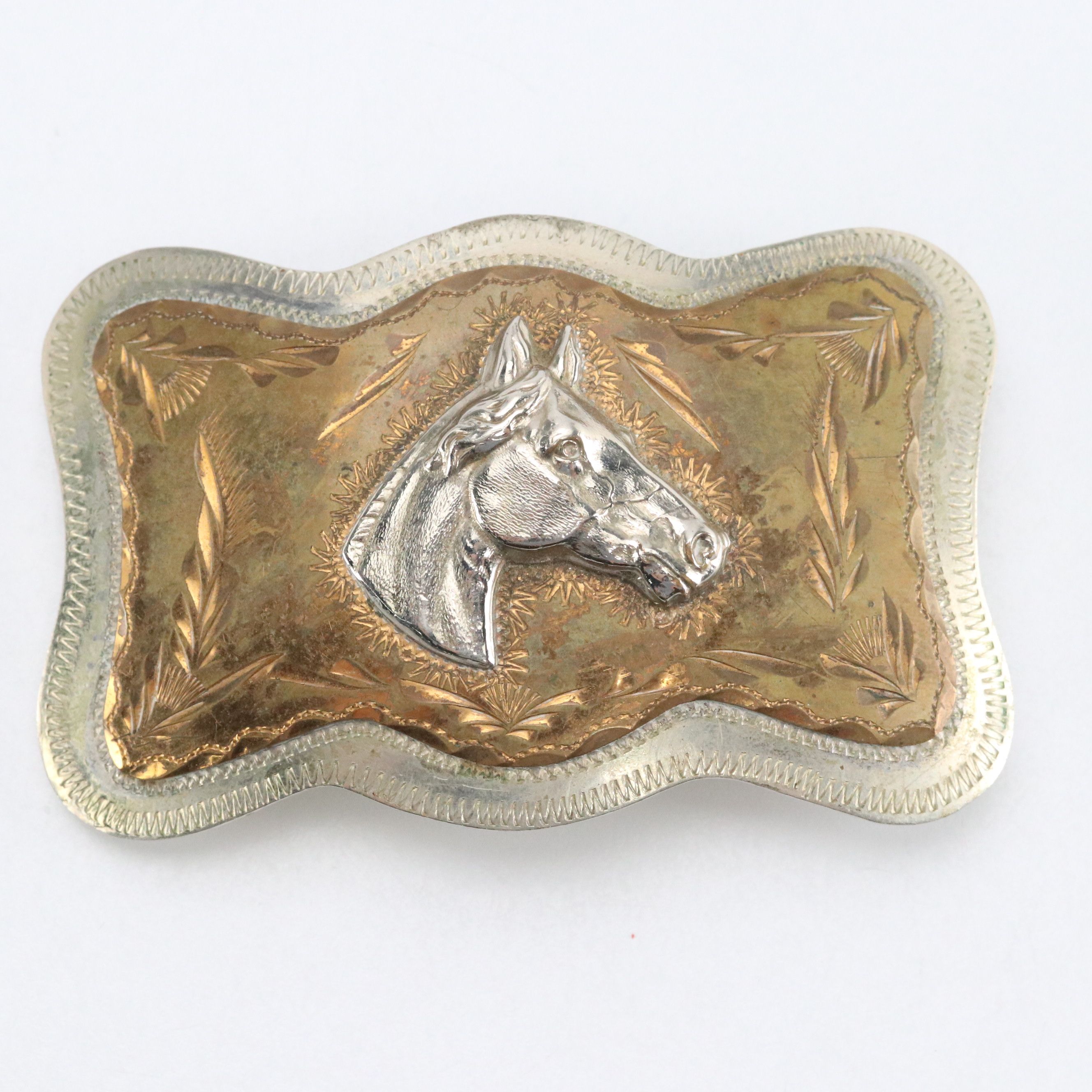 Don Applegate Stainless Buckle and Other Western/Commemorative Buckles w/ Case