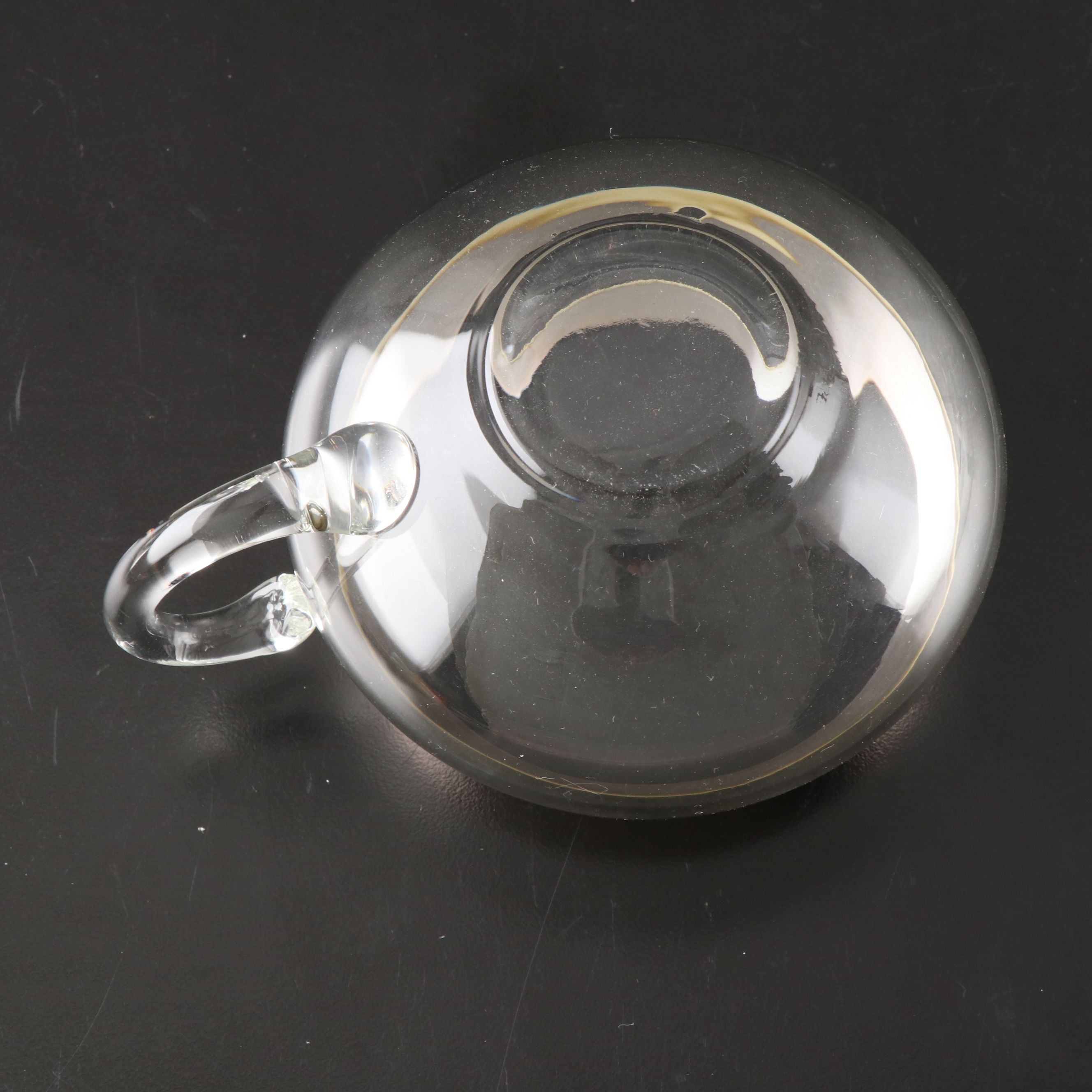 MCM Dorothy Thorpe Style Glass Punch Bowl and Cups with Silver Plate Ladle