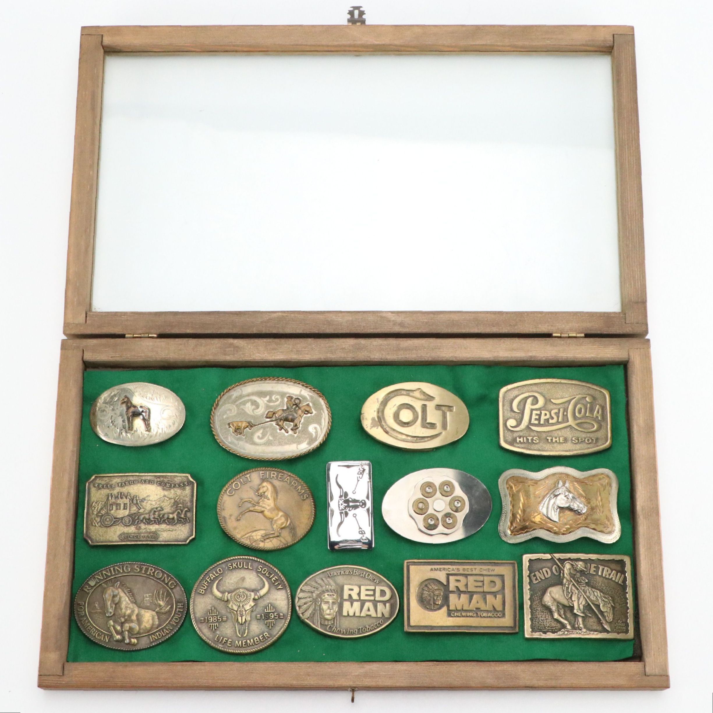 Don Applegate Stainless Buckle and Other Western/Commemorative Buckles w/ Case