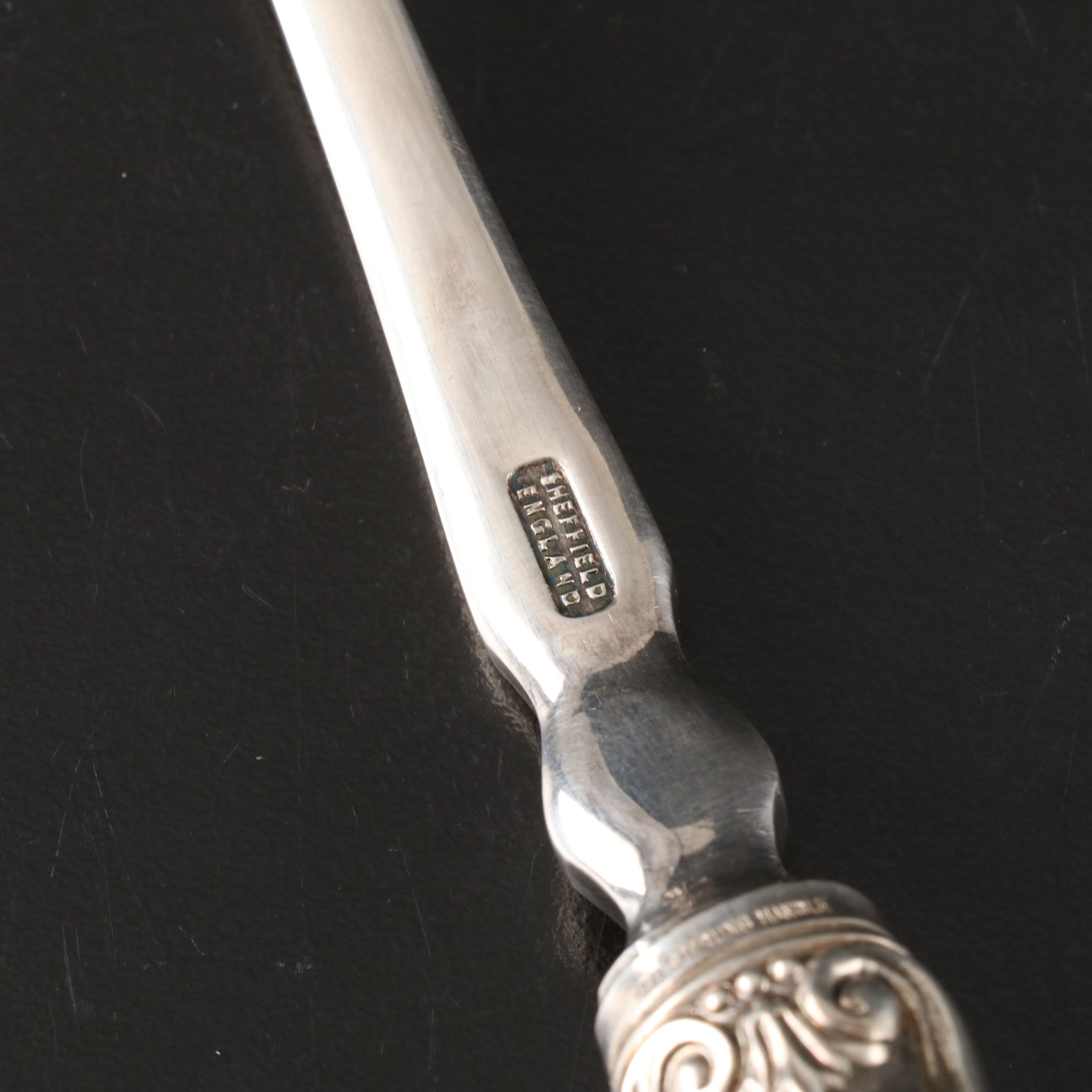 MCM Dorothy Thorpe Style Glass Punch Bowl and Cups with Silver Plate Ladle