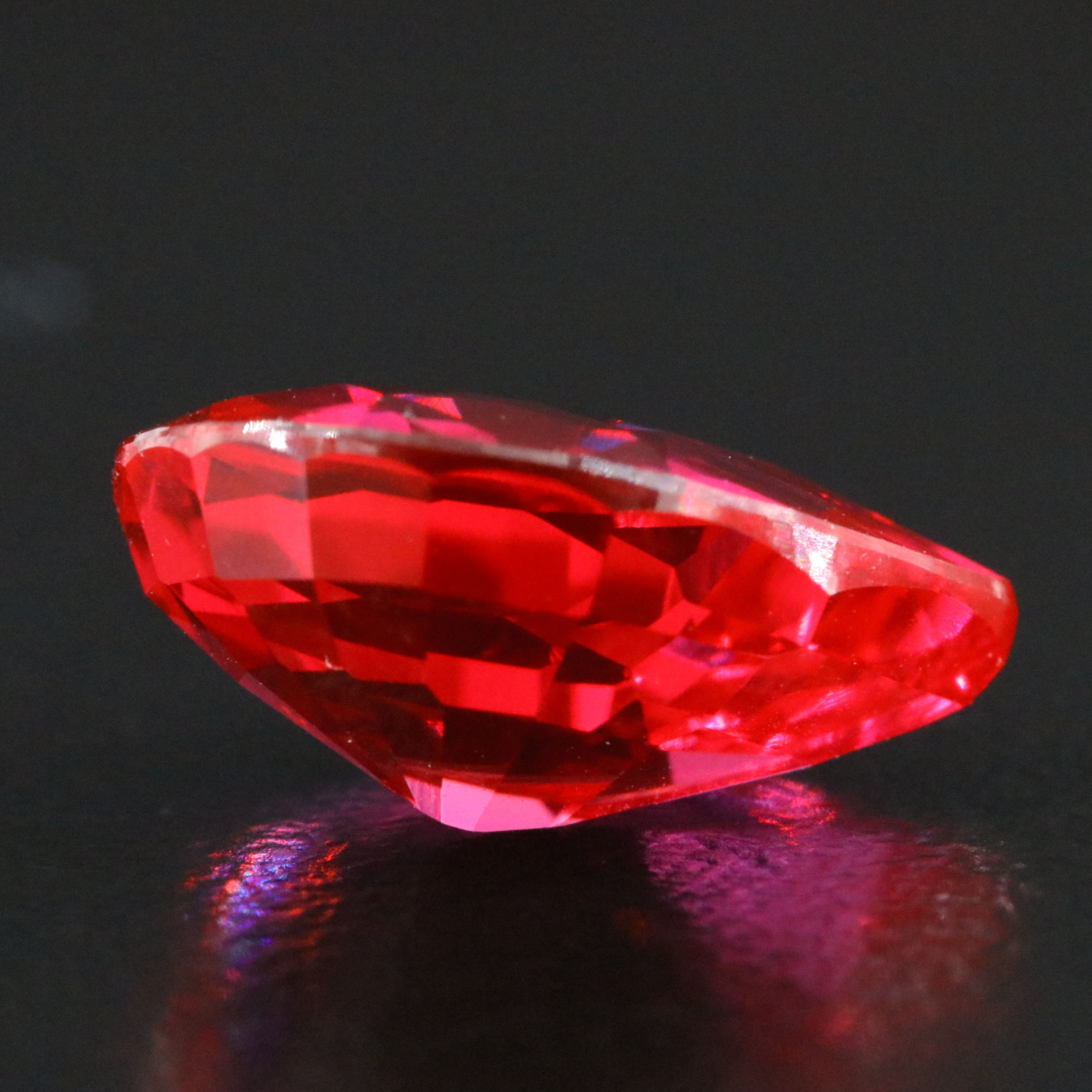 Loose 7.02 CT Lab Grown Ruby