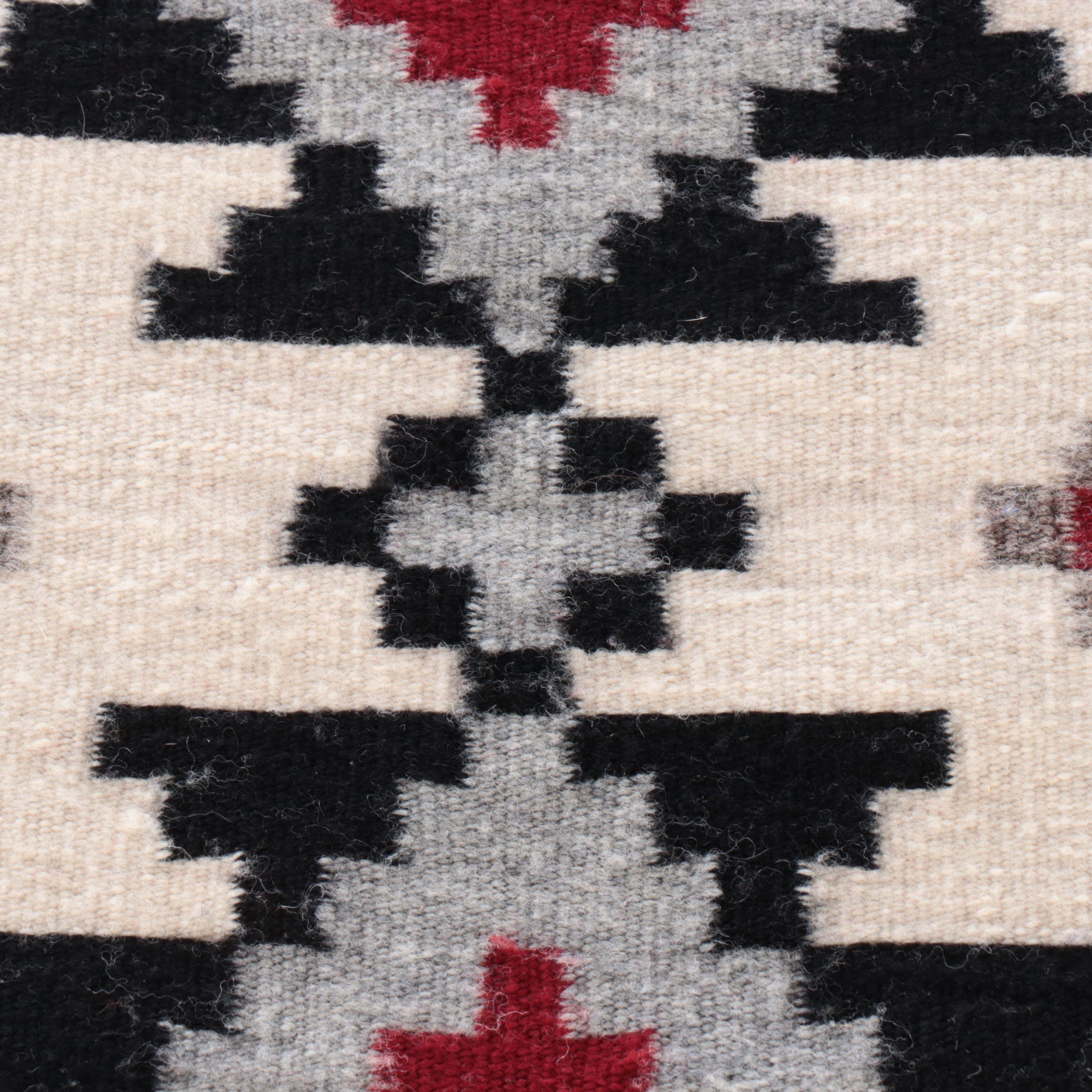 1'8 x 3' Handwoven Navajo Klagetoh Ganado Wool Rug