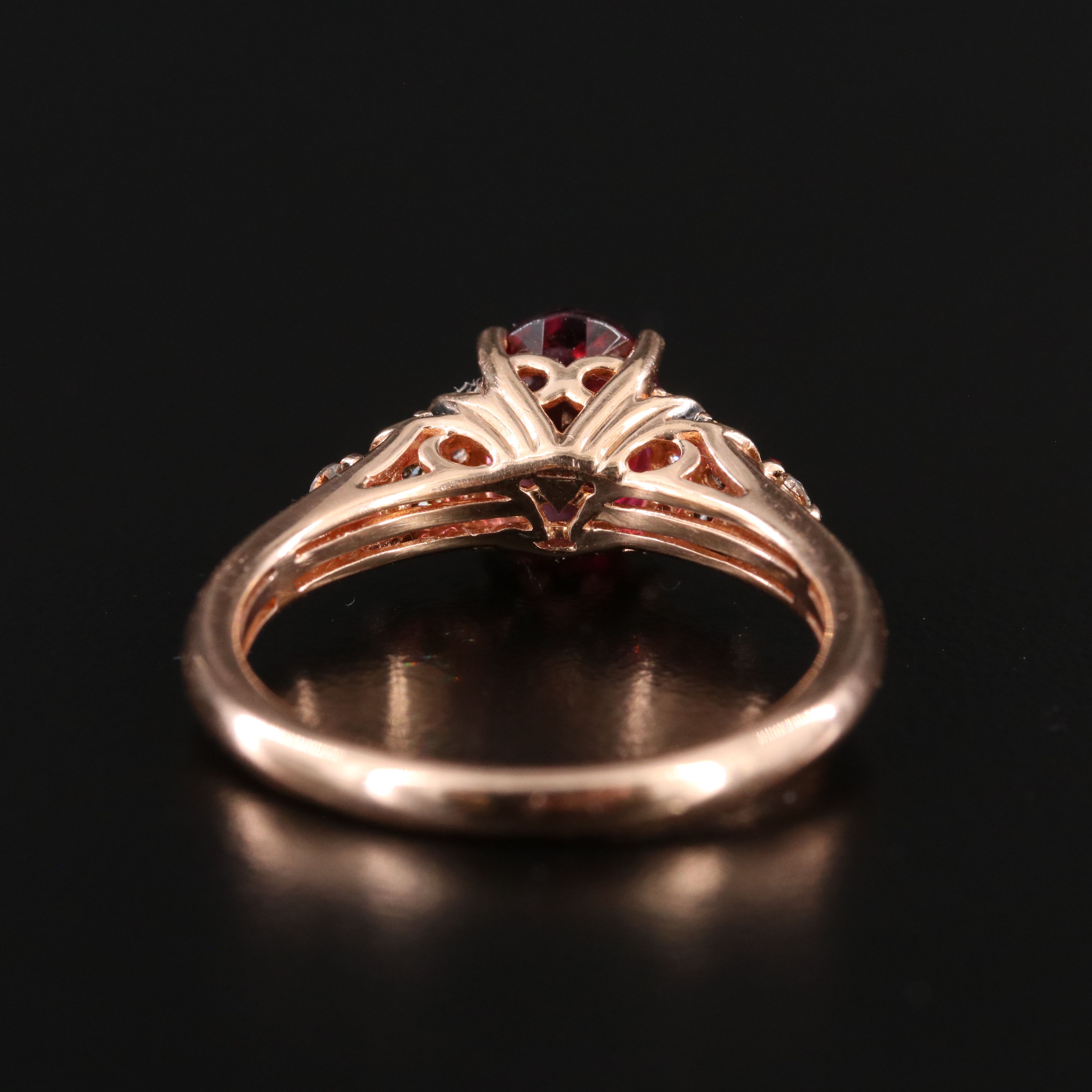 Le Vian 14K Rose Gold Garnet and Diamond Ring Featuring Fancy Brown