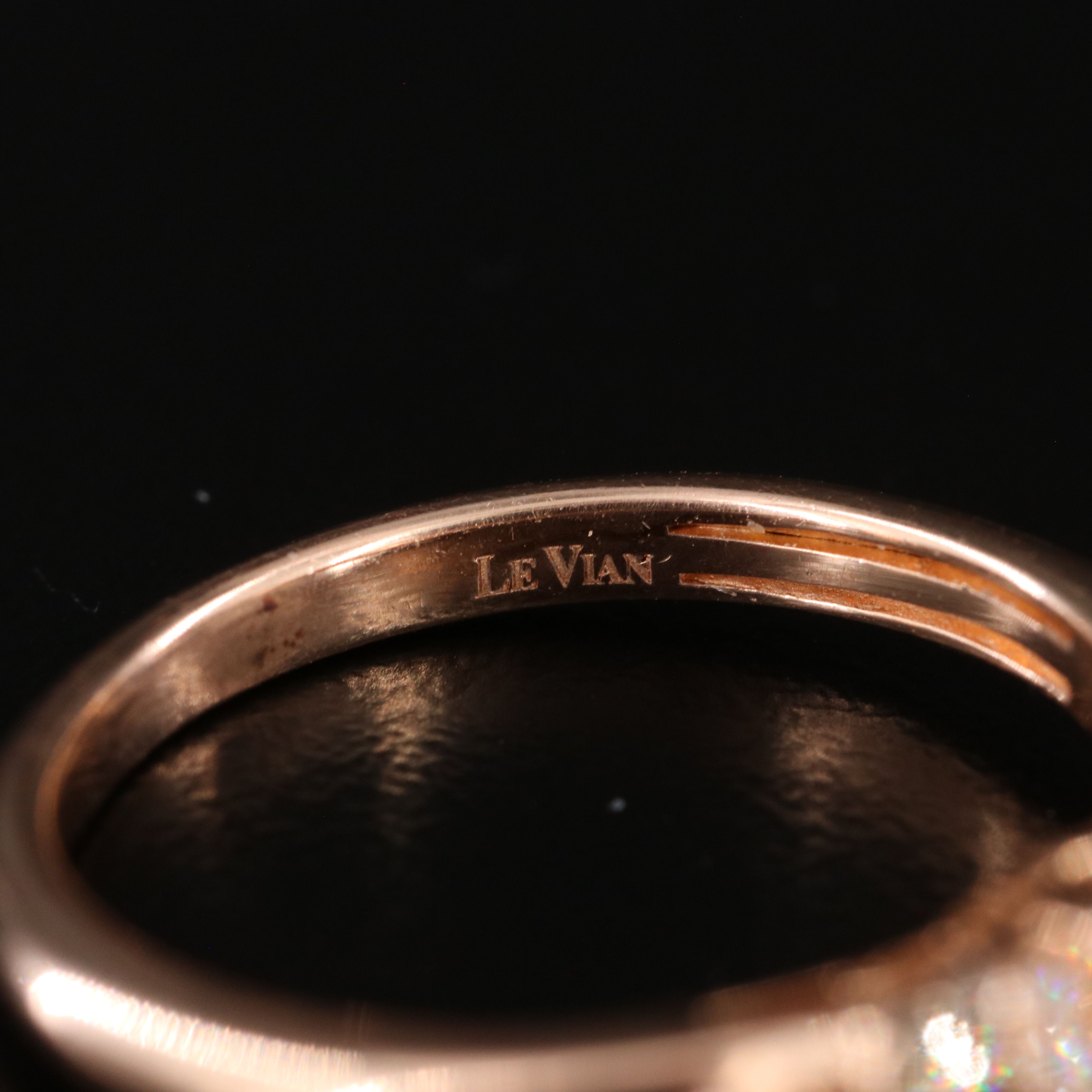 Le Vian 14K Rose Gold Garnet and Diamond Ring Featuring Fancy Brown