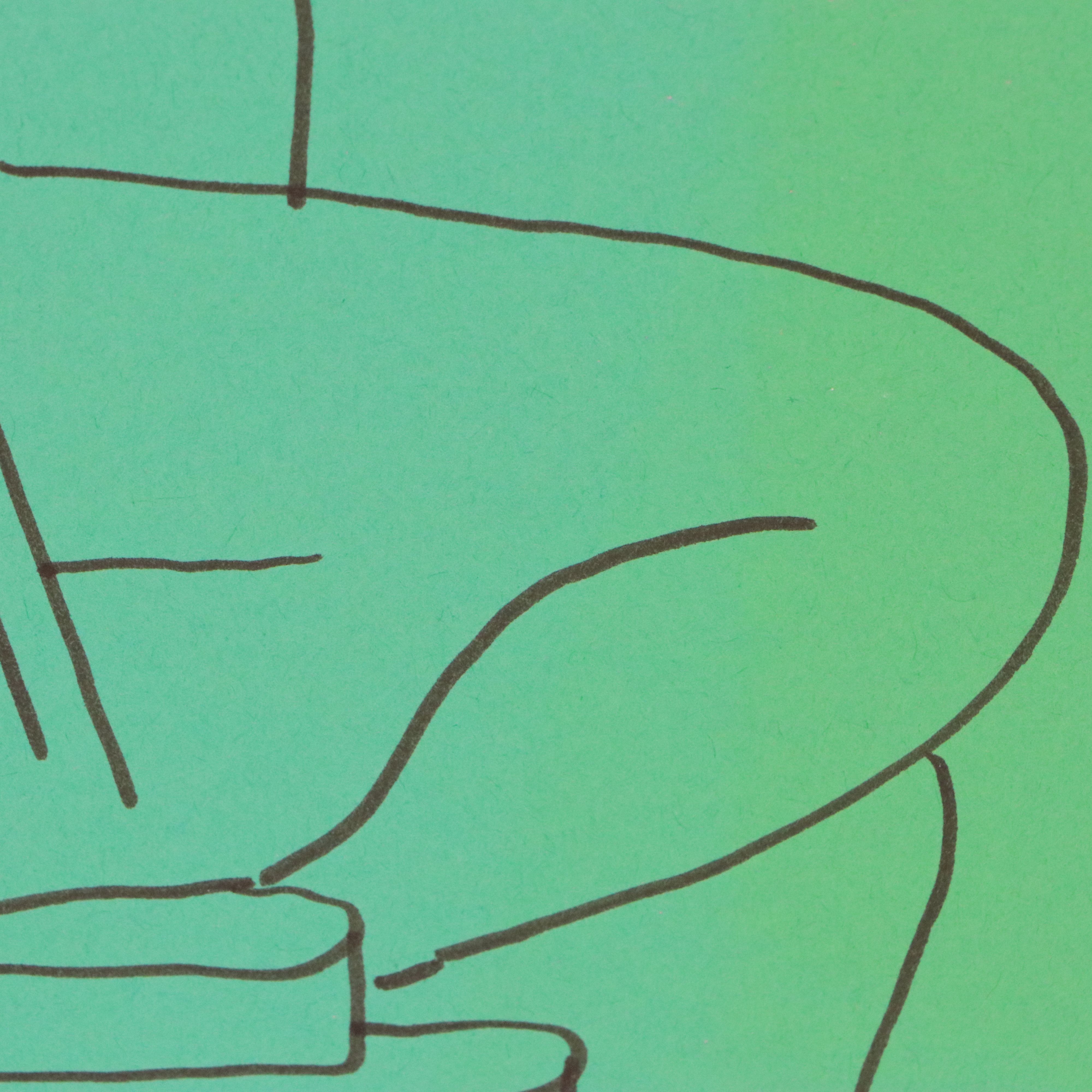 MP Figurative Ink Drawing of Female Nude, 2018