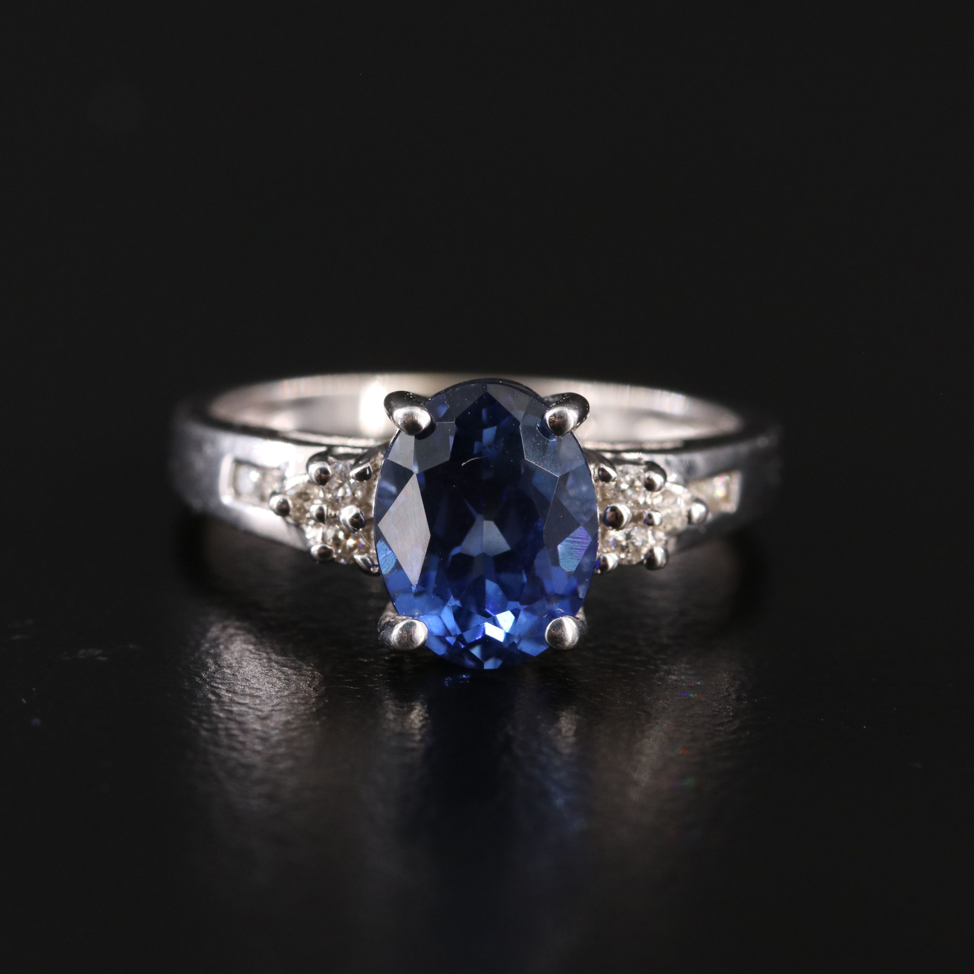 14K Sapphire and Diamond Ring