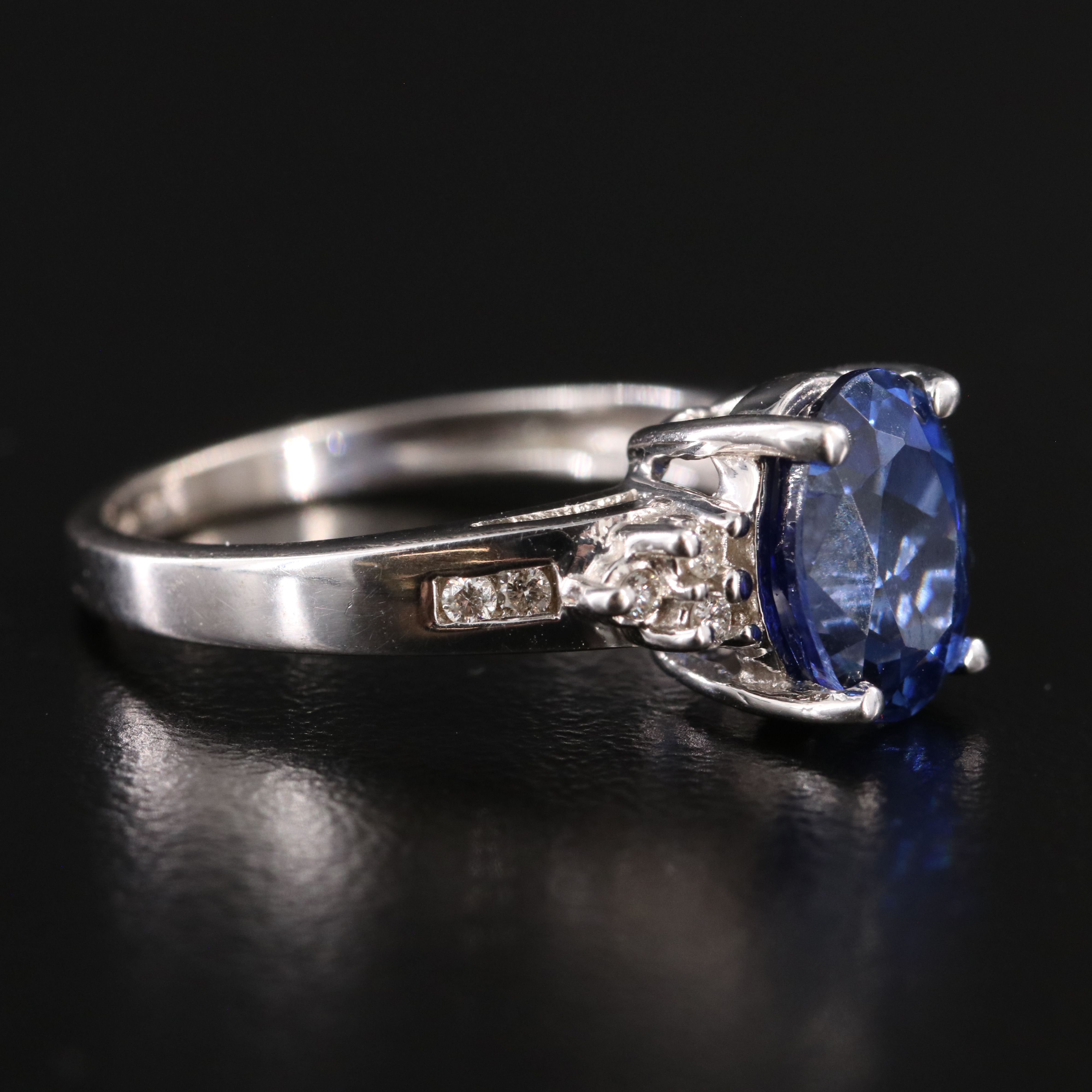 14K Sapphire and Diamond Ring