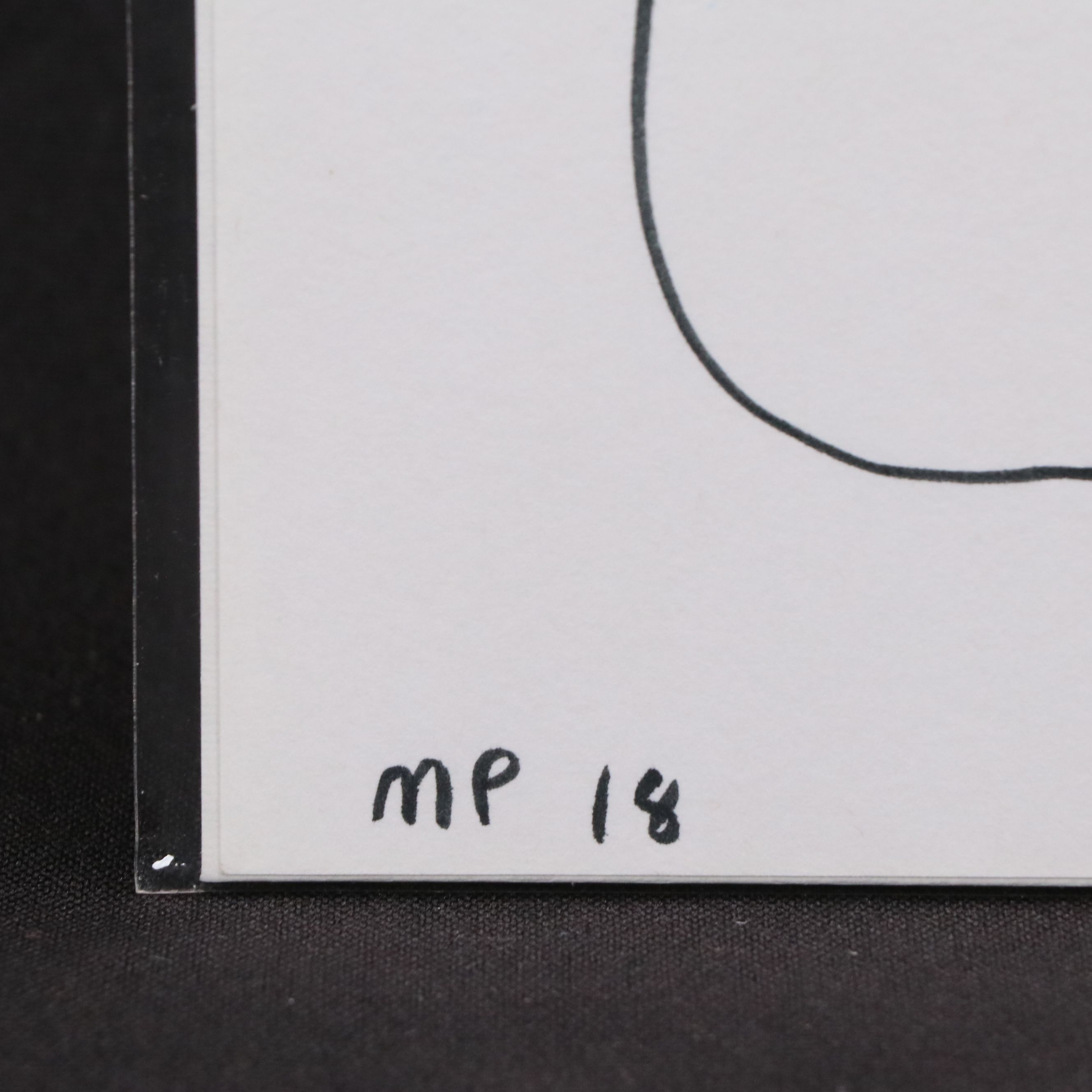 Marker Line Drawing of Seated Male Nude, 2018