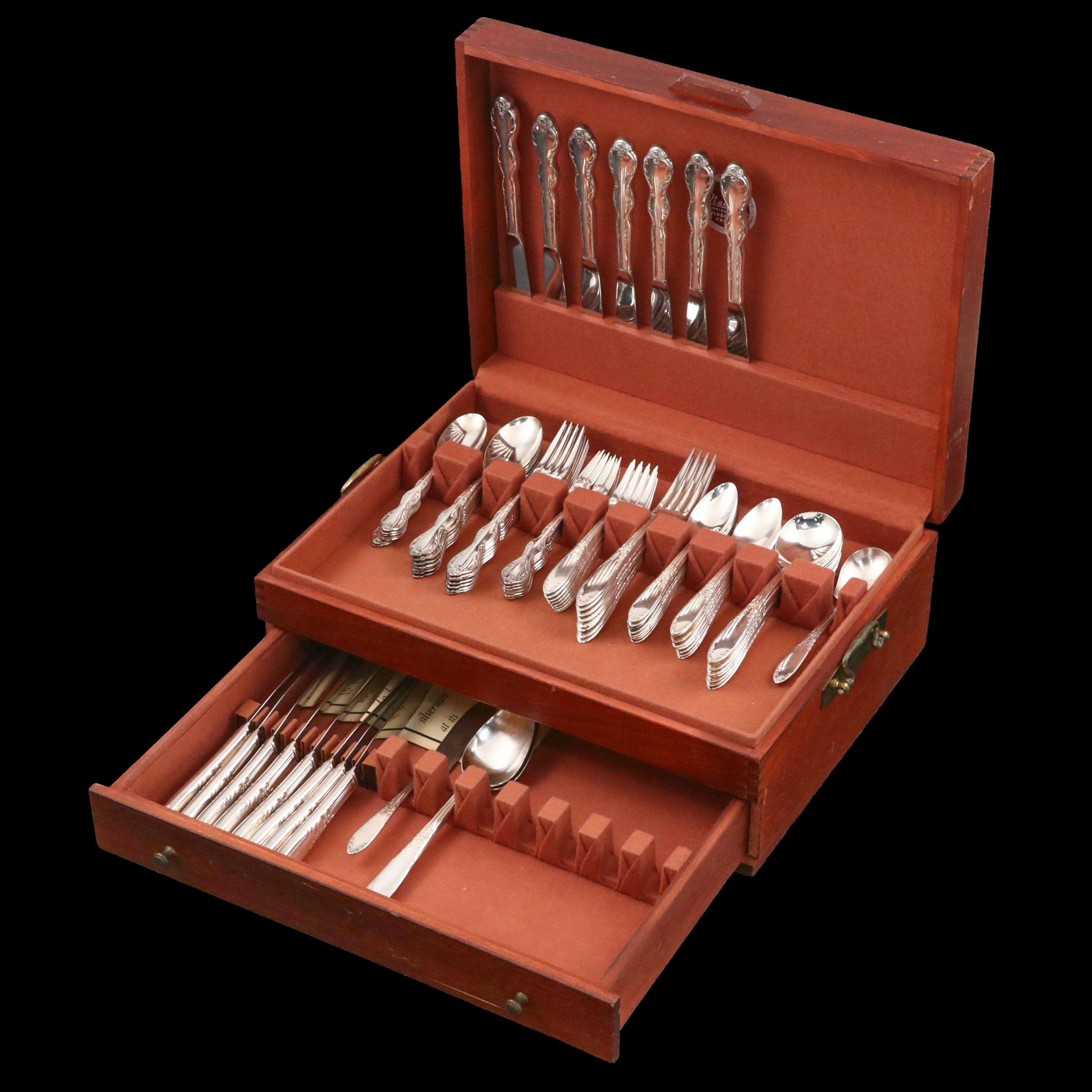 National Silver "King Edward" and Other Silver Plate Flatware