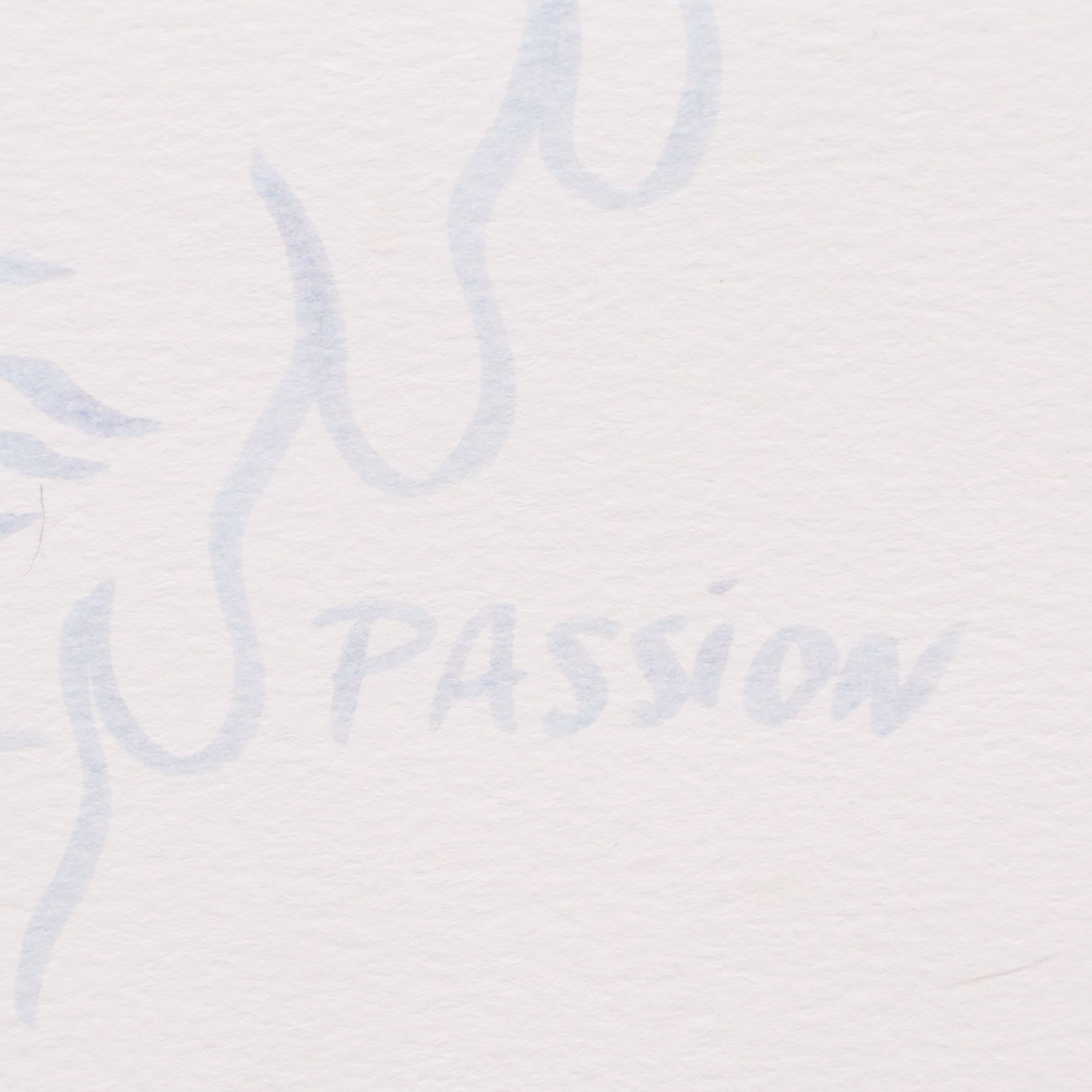 Tears Brush Pen Line Portrait Drawing "Passion," 2023