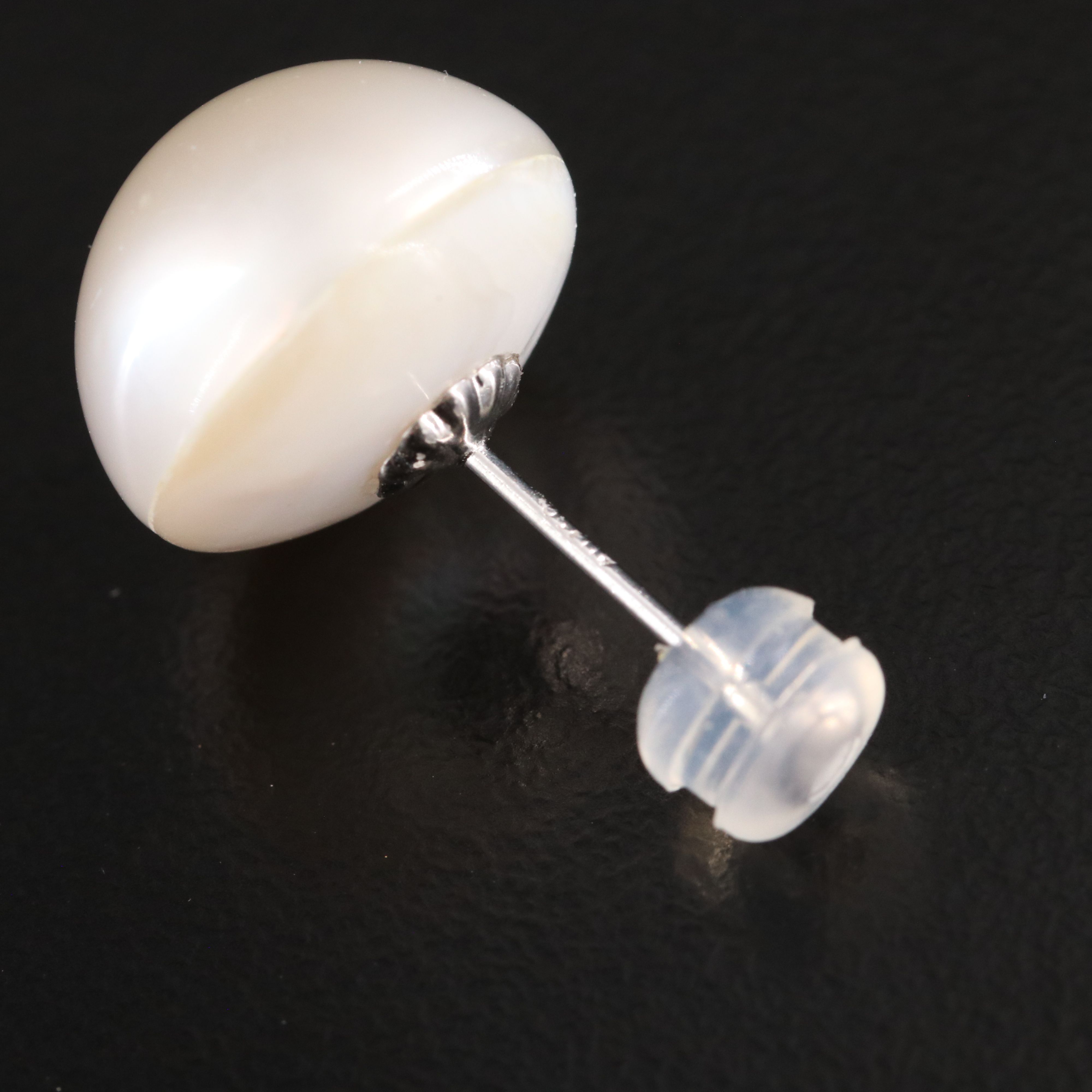 18K Mabé Pearl Stud Earrings