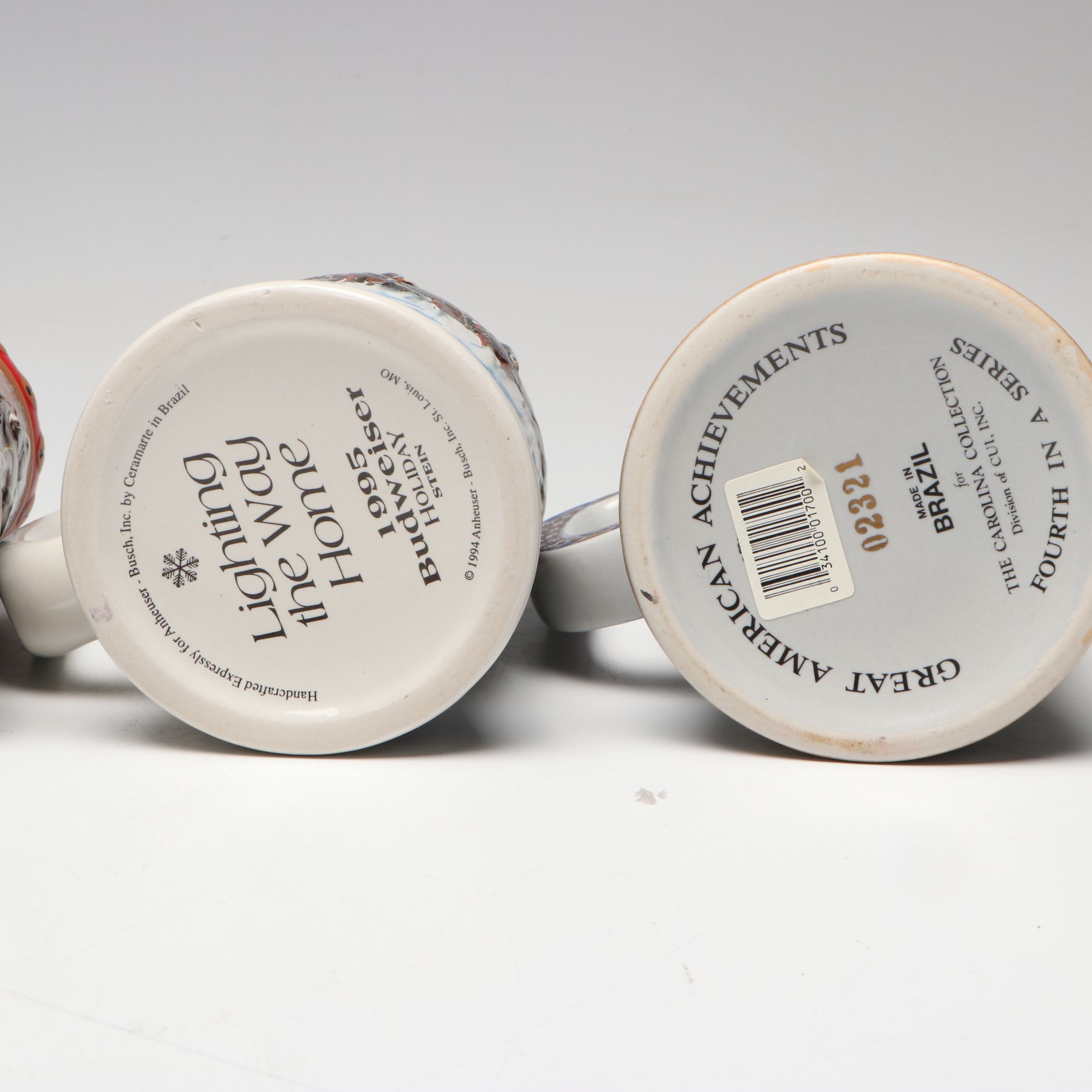 Budweiser Holiday, Sports Series "Golf" and Miller High Life Steins, 1990s