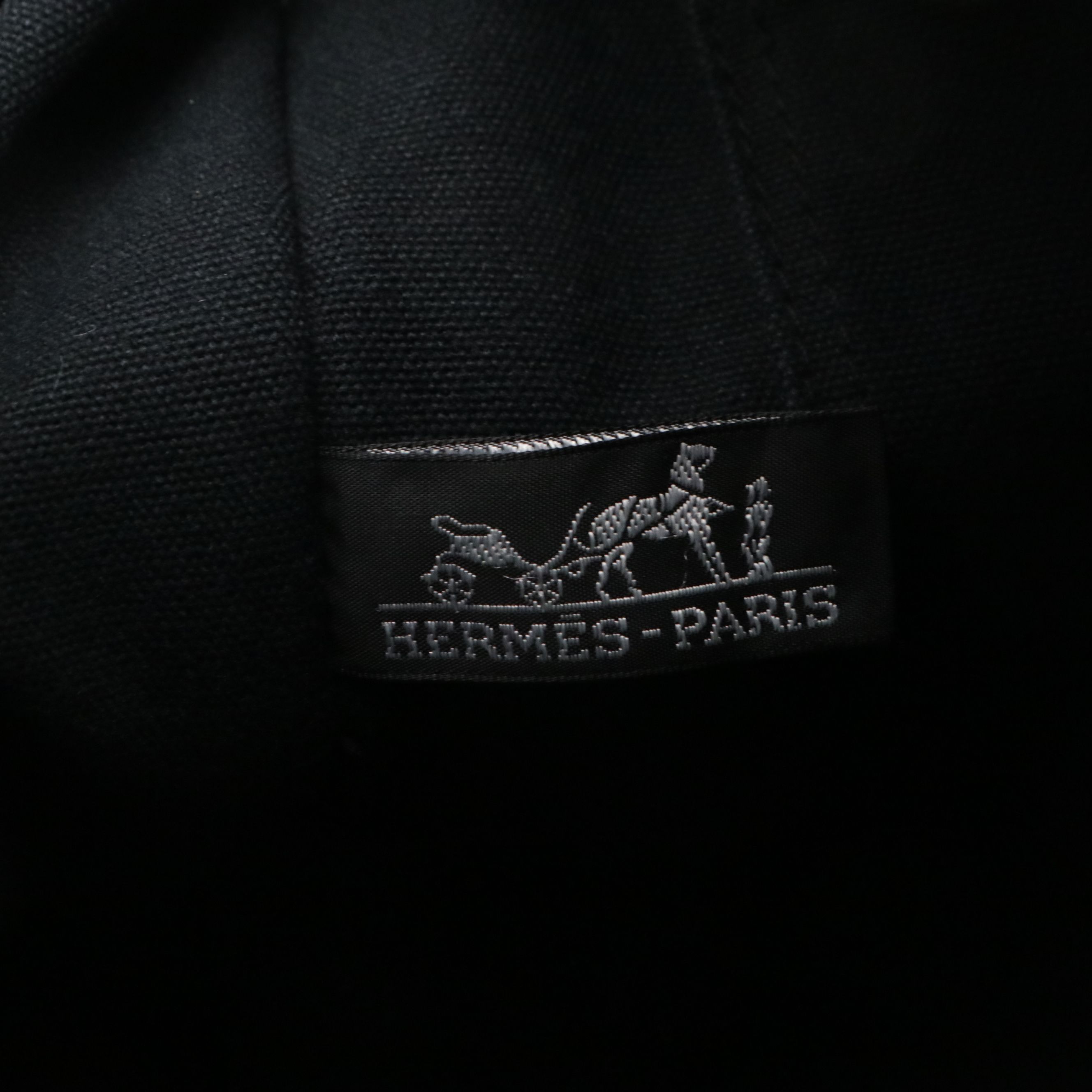 Hermès Deauville MM Tote Bag in Black Cotton Canvas