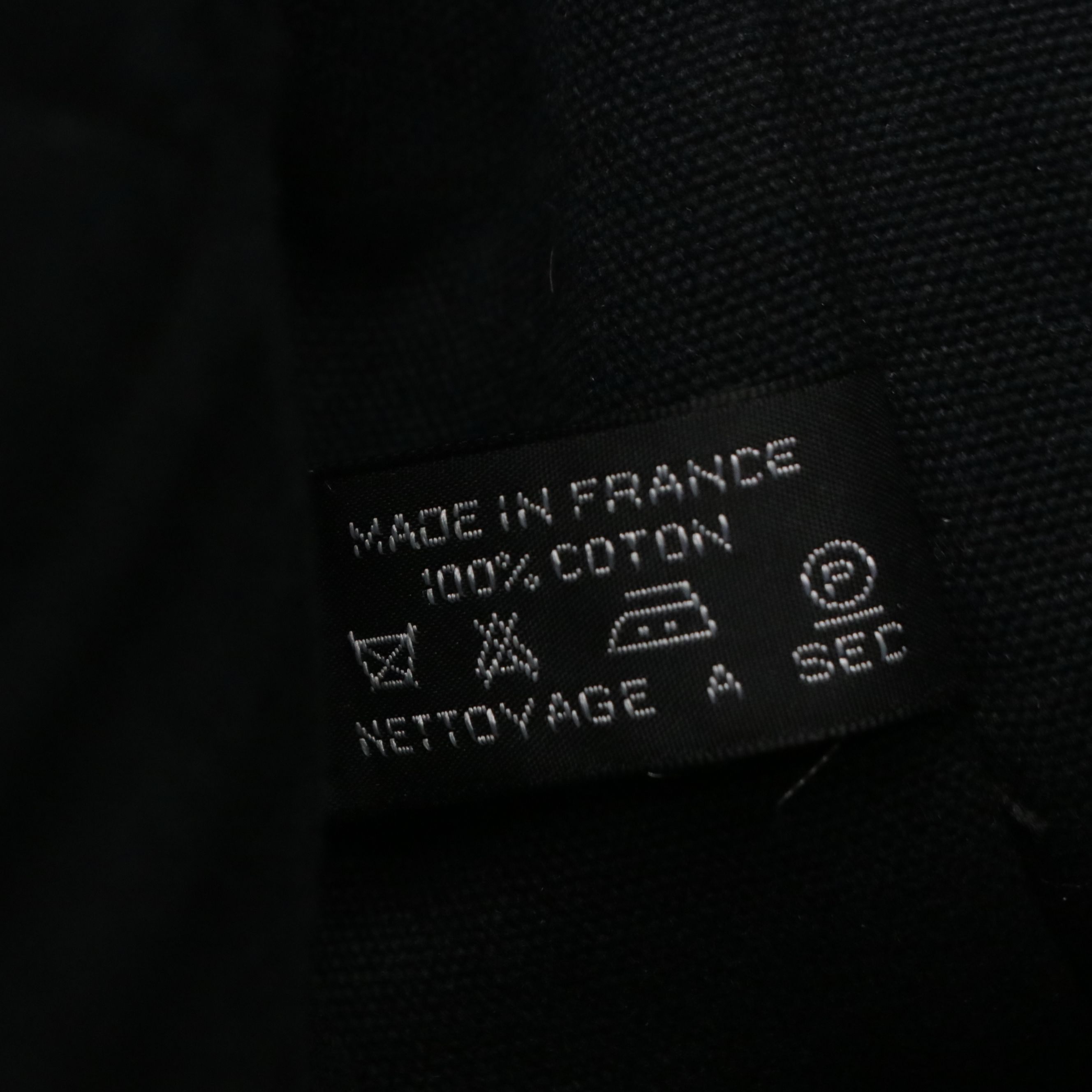 Hermès Deauville MM Tote Bag in Black Cotton Canvas