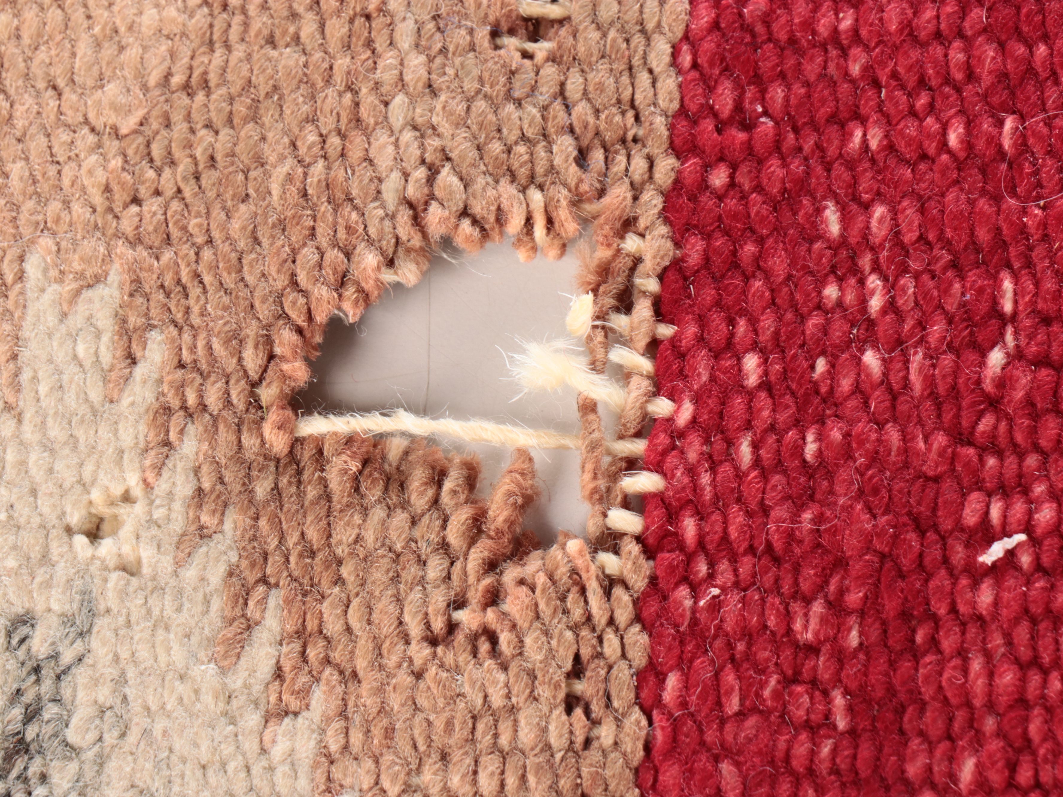 3'2 x 5'10 Handwoven Navajo Spider Woman Cross Wool Accent Rug, Circa 1930s