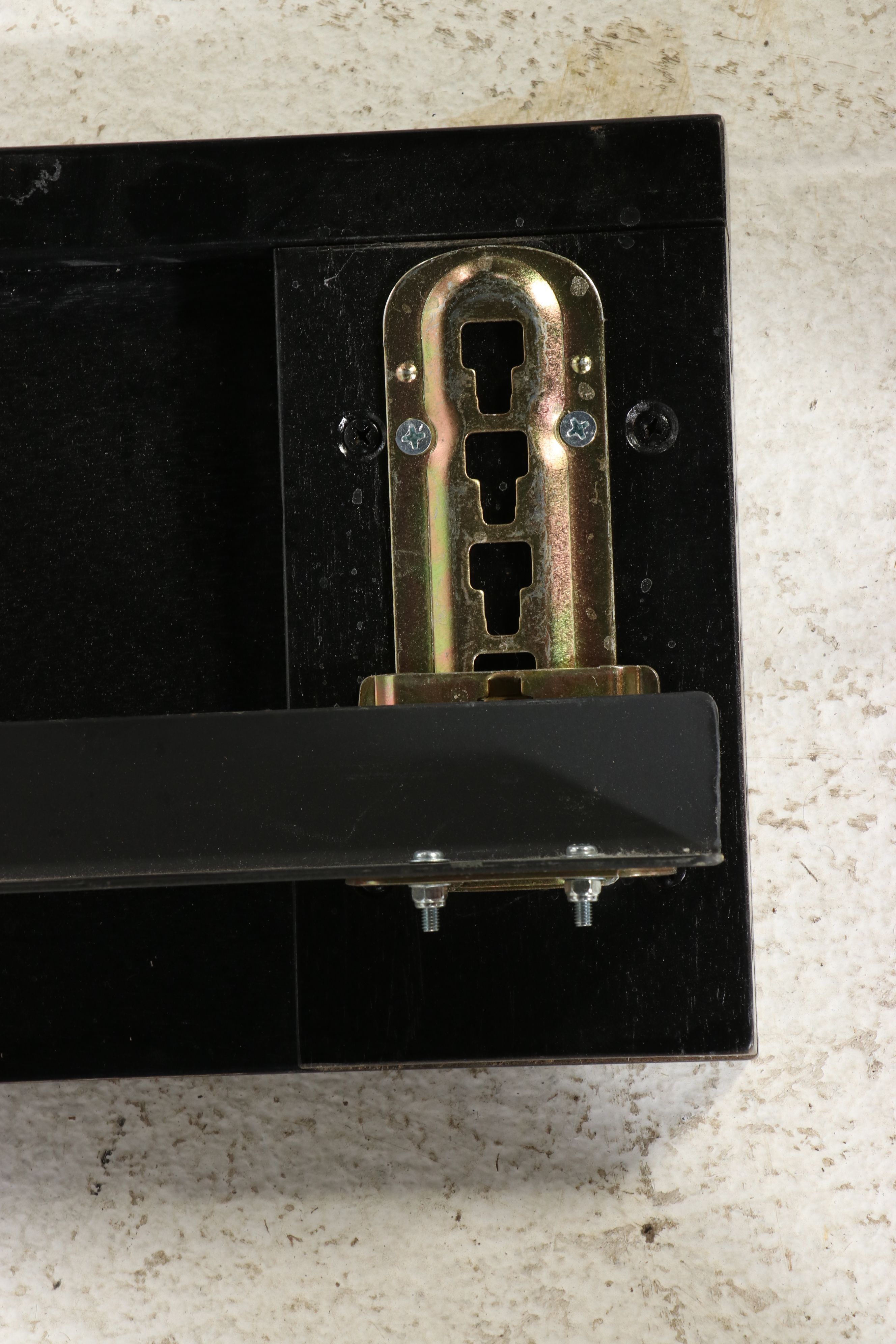 Arhaus Furniture "Lanter" Black Oak Queen Bed Frame, 21st Century