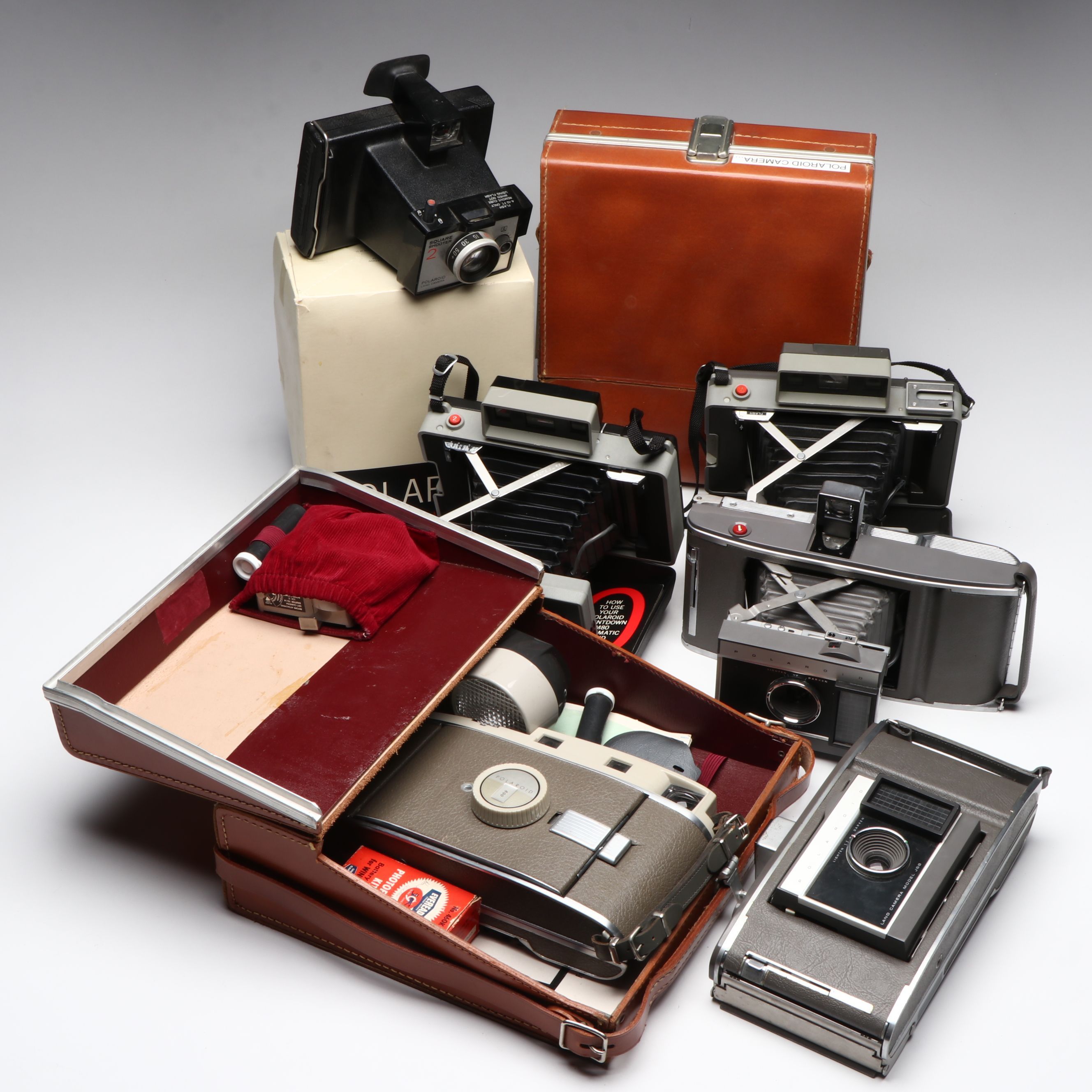 Polaroid Land Camera J66, 800, 430 and More Instant Cameras, Mid to Late 20th C.