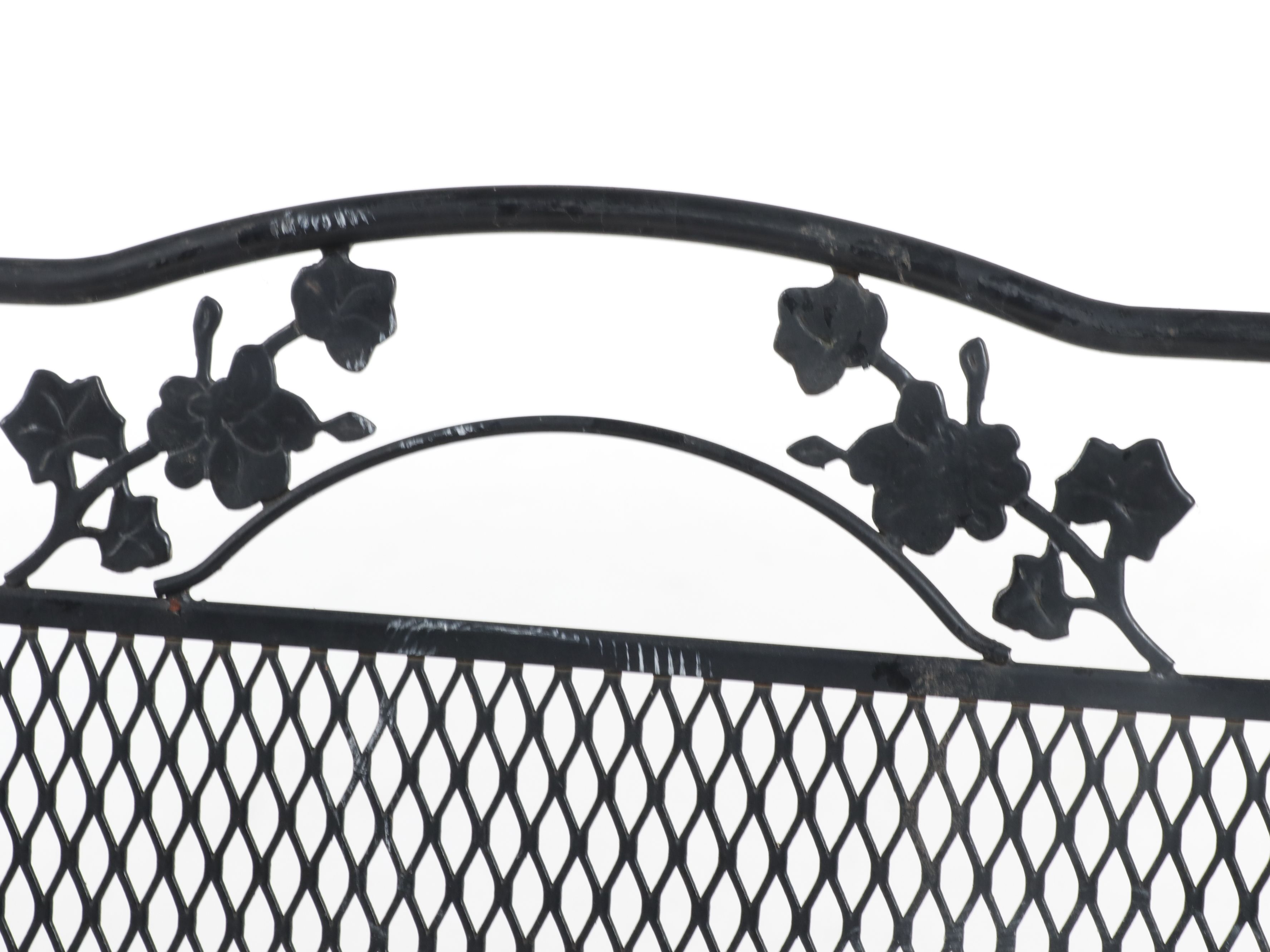 Set of Four Wrought Iron Patio Chairs, Late 20th Century