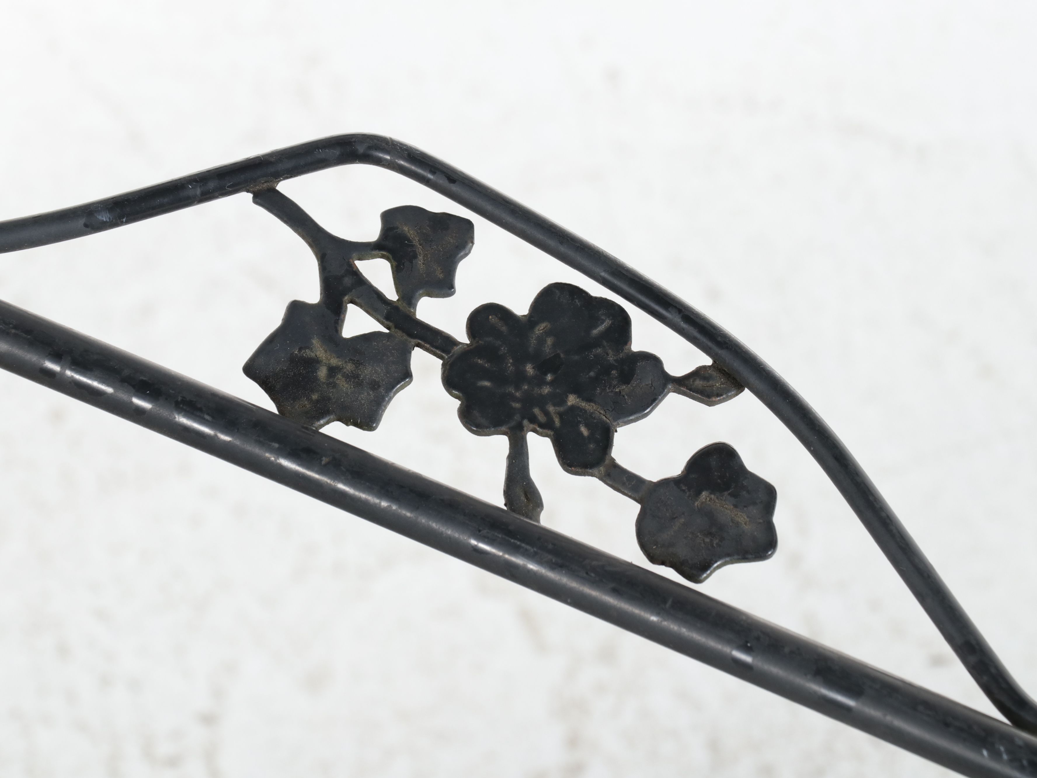 Set of Four Wrought Iron Patio Chairs, Late 20th Century