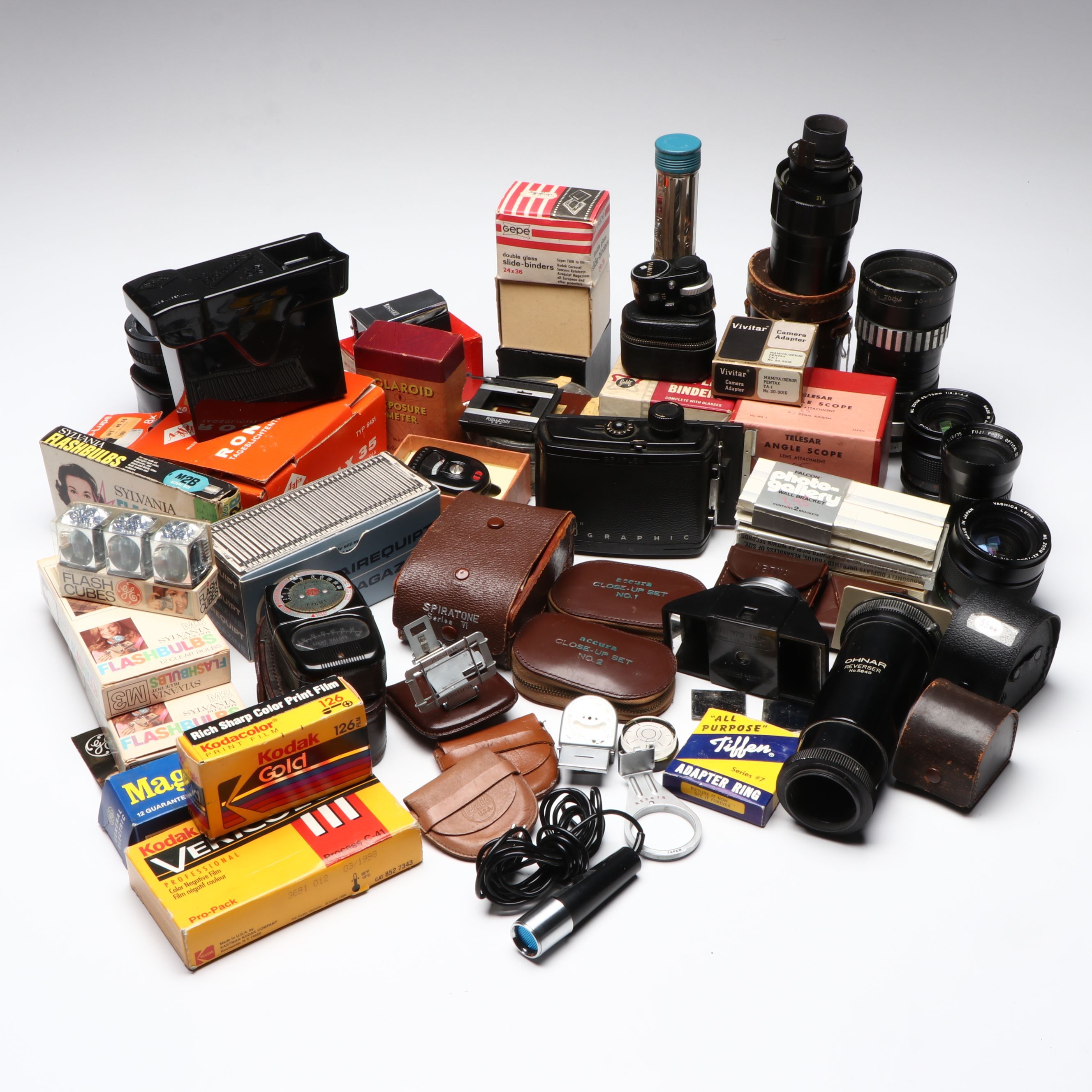 Lenses, Filters, Light Meters and More Camera Accessories, Mid to Late 20th C.